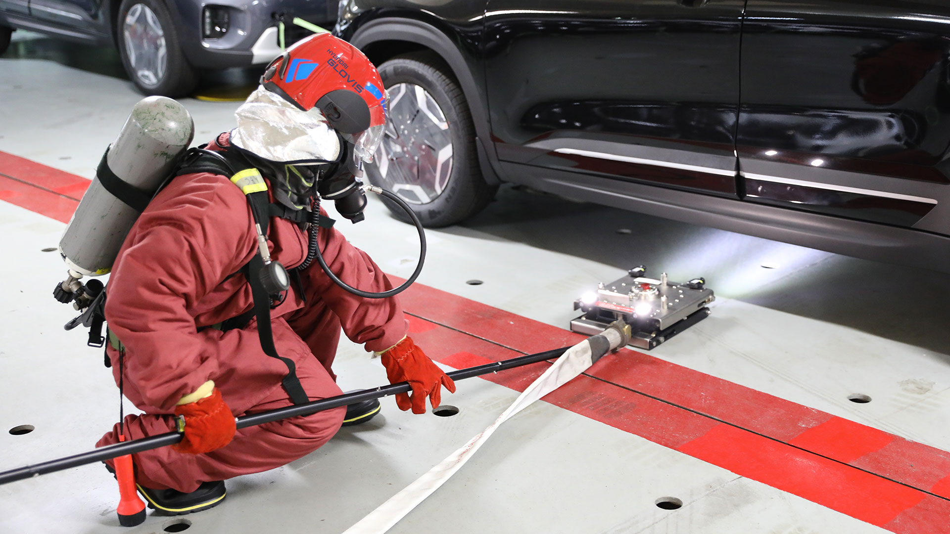 현대글로비스, 자동차운반선에 배터리 관통형 화재 진압 장비 도입