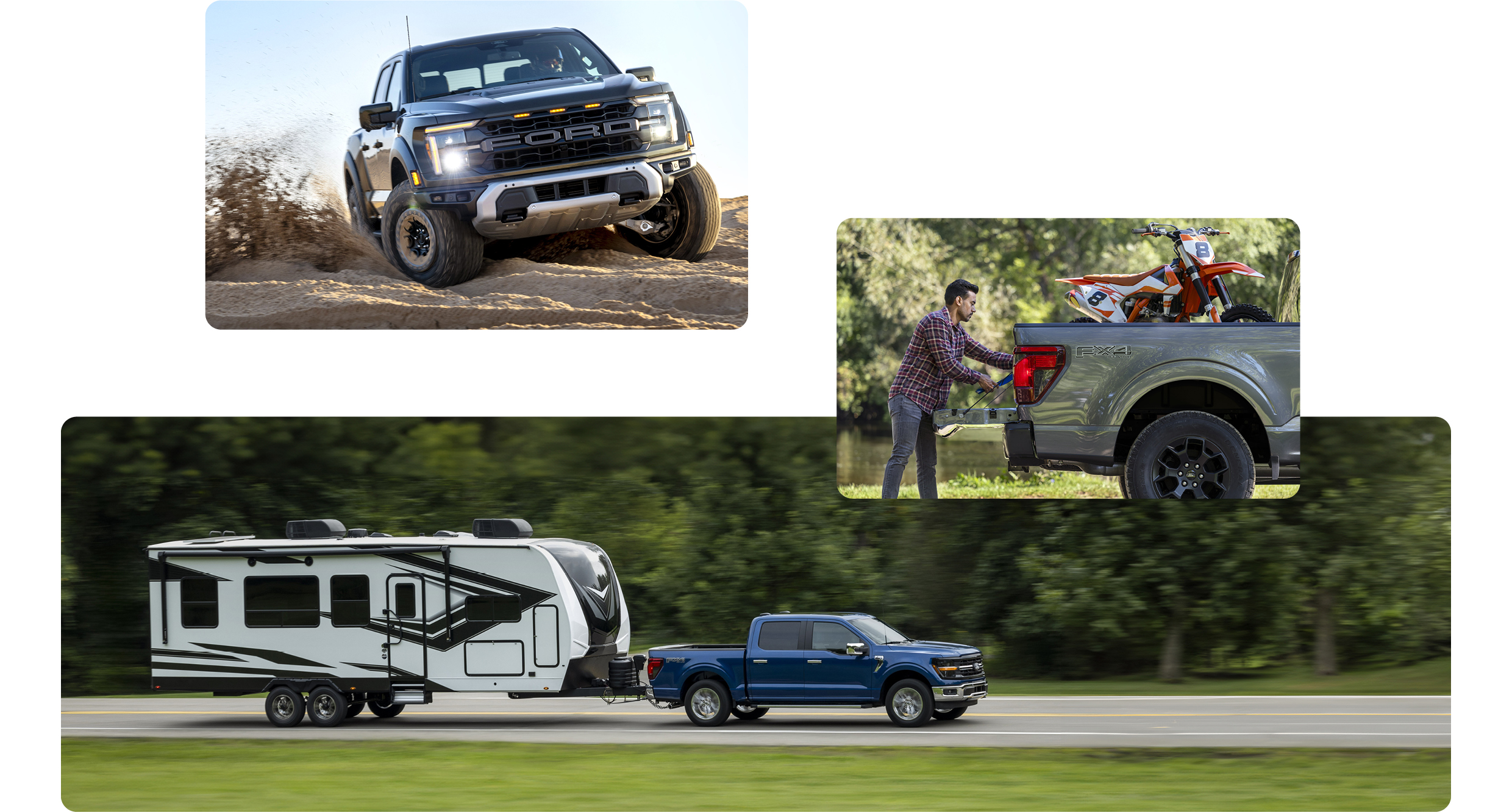 픽업 트럭의 다양한 활용 모습