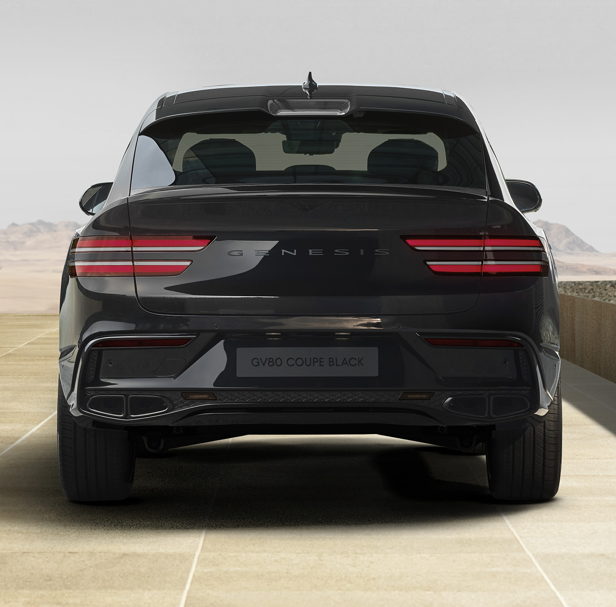 GV80 쿠페 블랙의 뒷모습