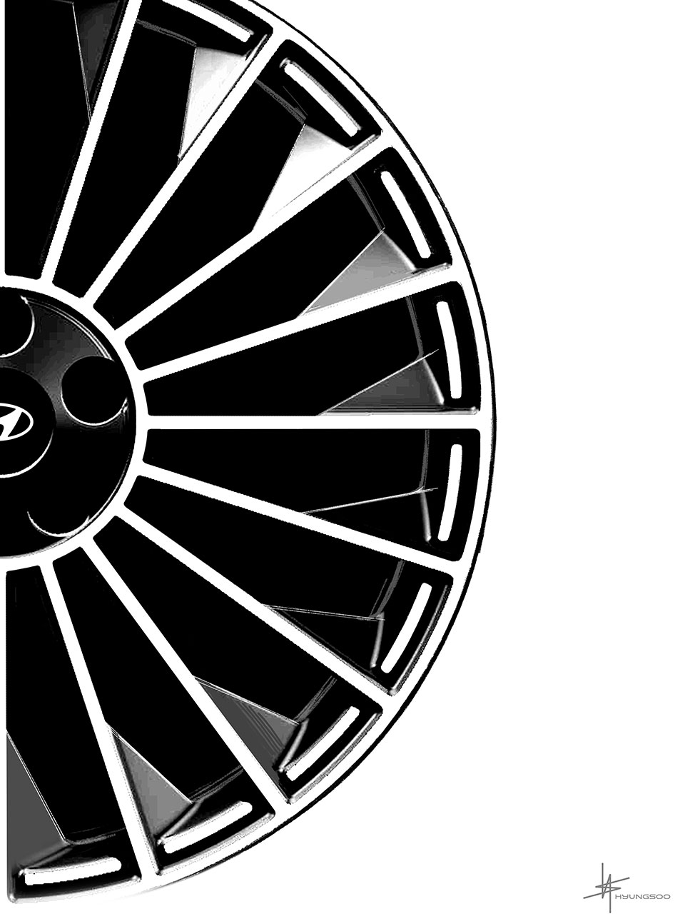 아이오닉 9 멀티스포크 휠 티저 이미지