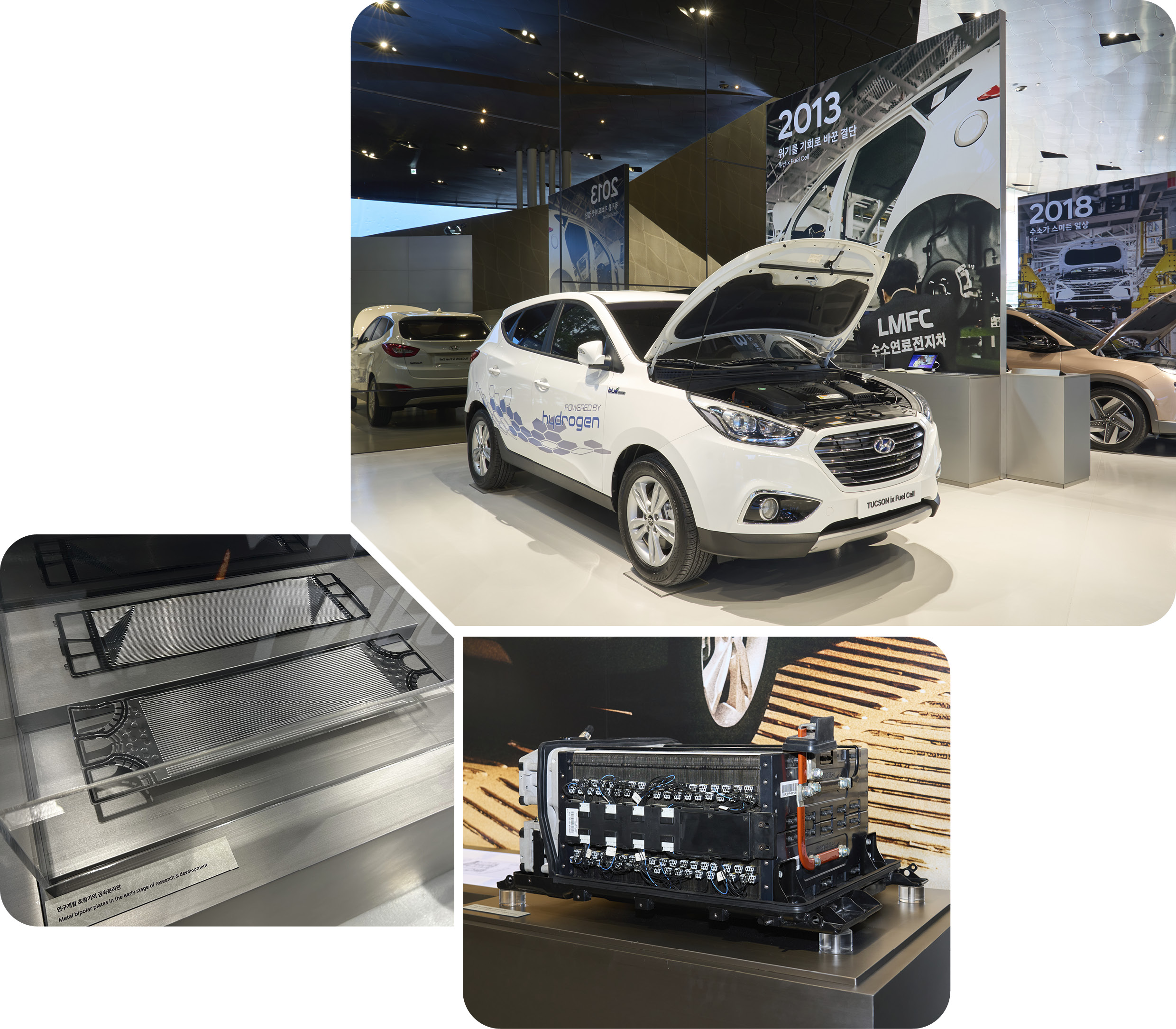 Hyundai Motor's Hydrogen Electric Vehicle Tucsonix Fuel Cell Exhibition View