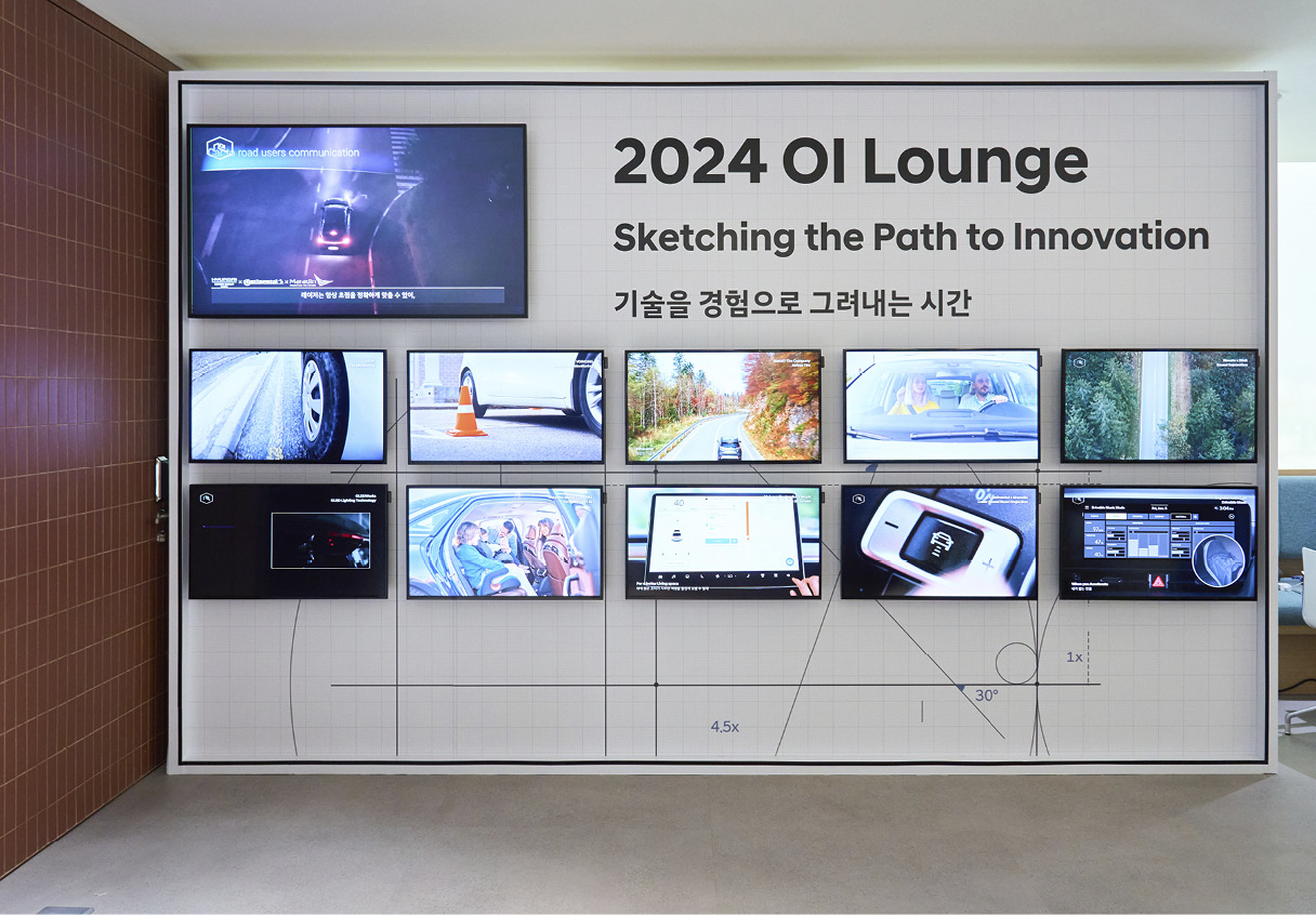 On-site exhibits in the Open Innovation Lounge