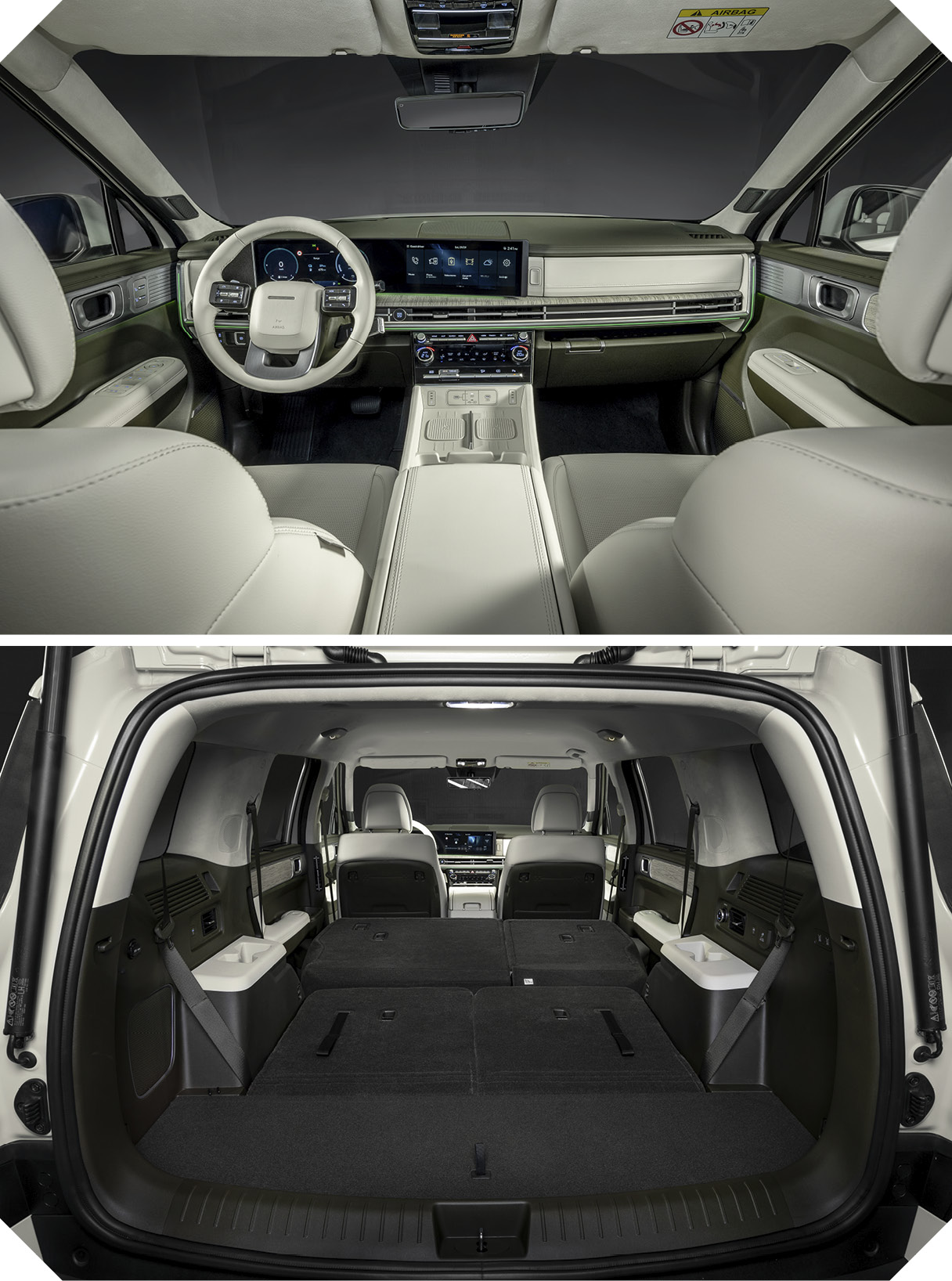 현대자동차 싼타페의 실내 모습