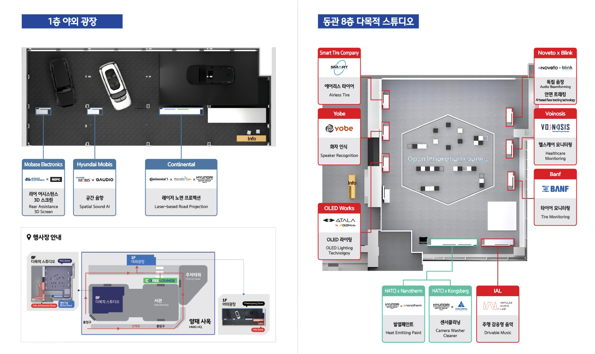 2024 오픈 이노베이션 라운지 부스 배치도