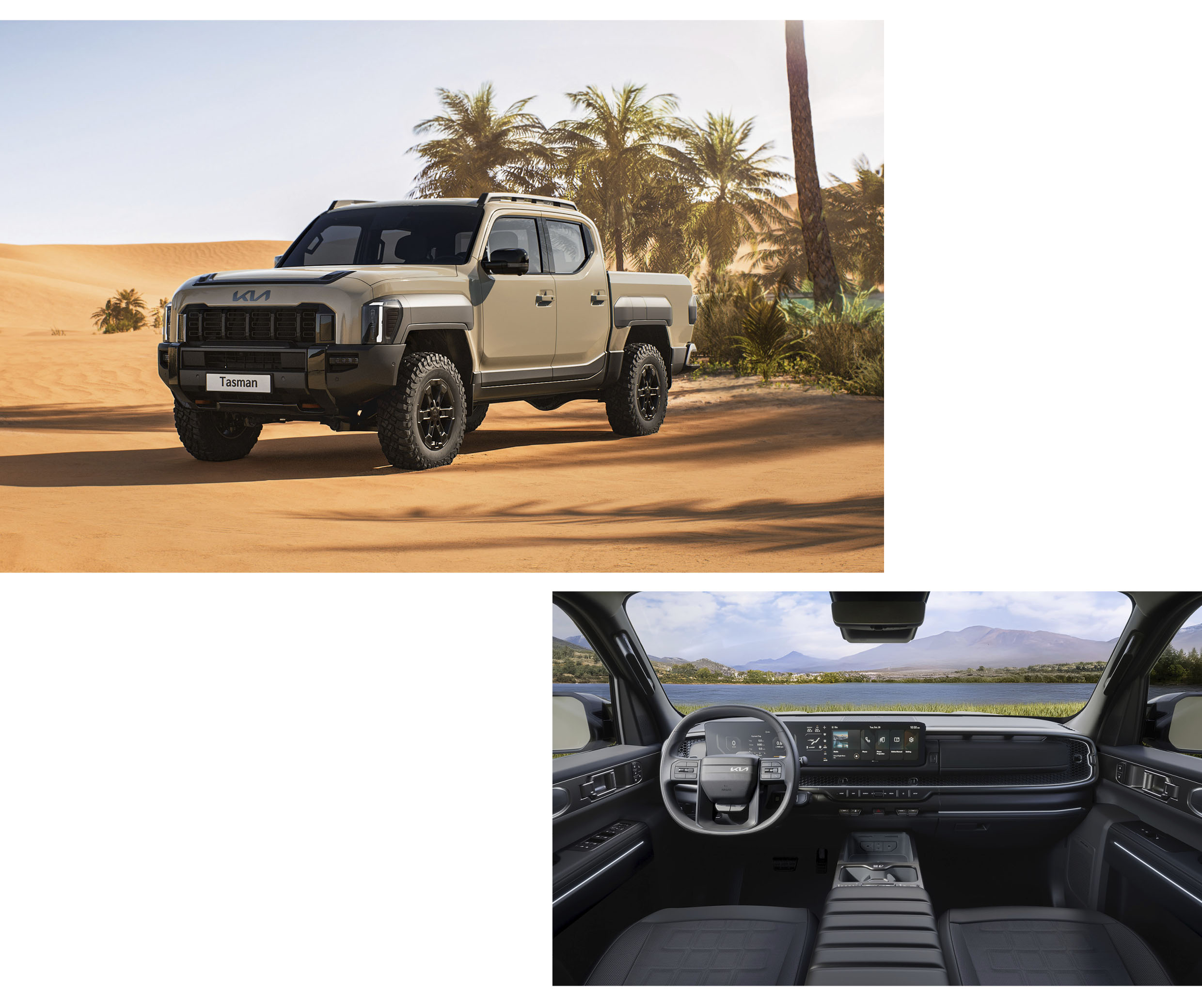 타스만의 전측면과 실내 인테리어