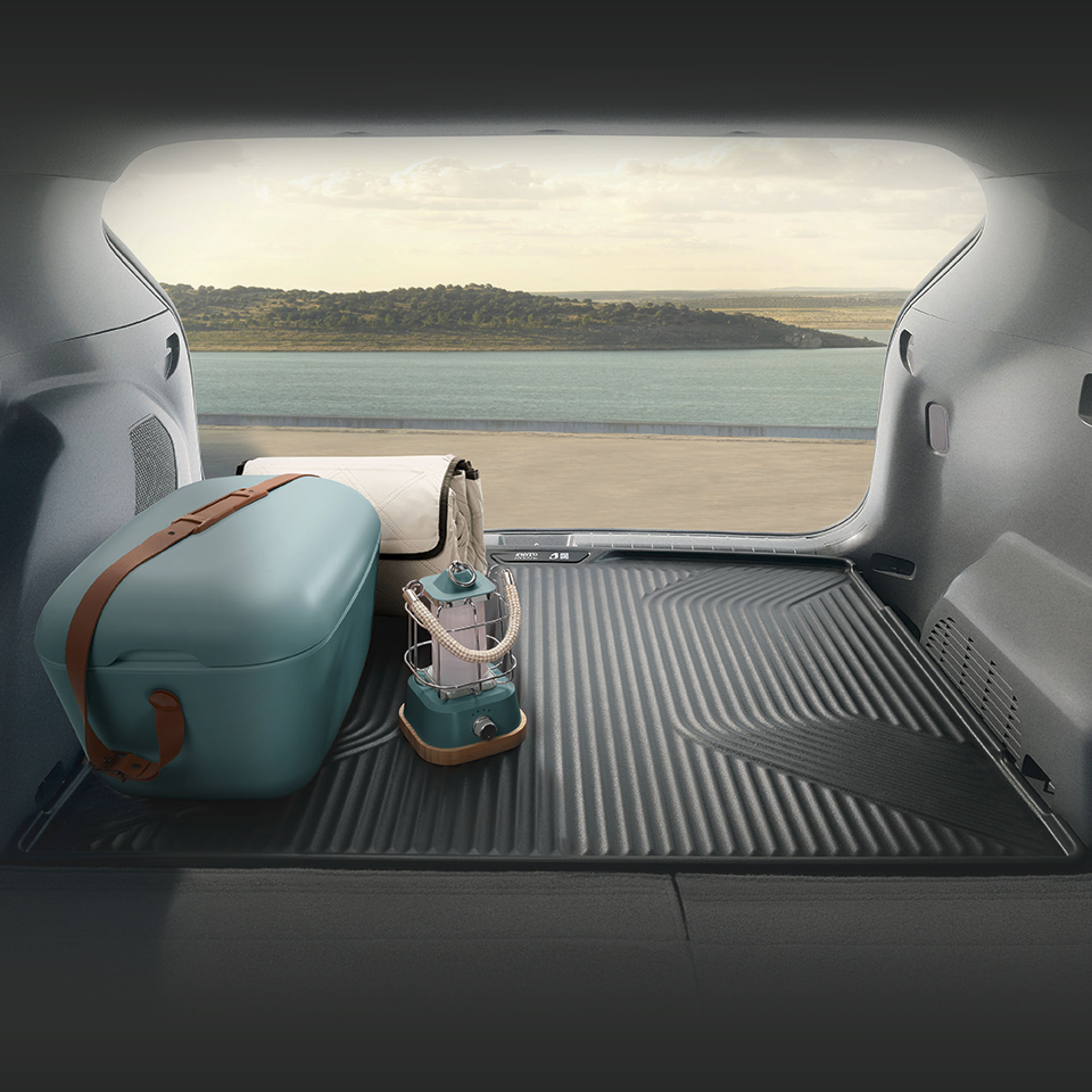 테일게이트가 개방된 모습