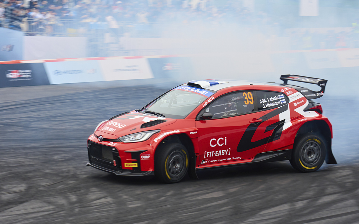 Drift performance of Toyota Rally Car