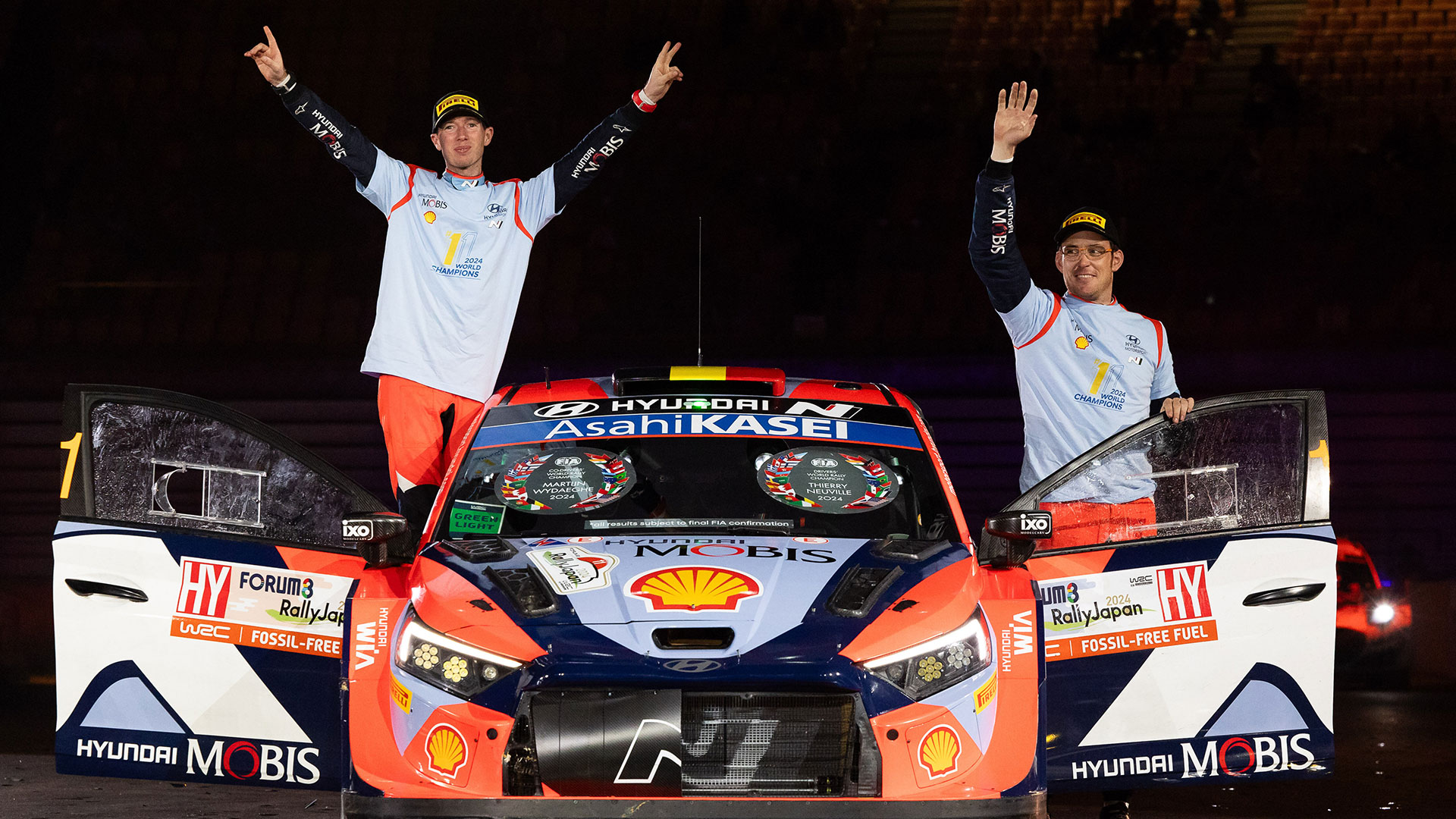 Thierry Neuville and Martijn Wydaeghe seal FIA WRC titles in thrilling finale