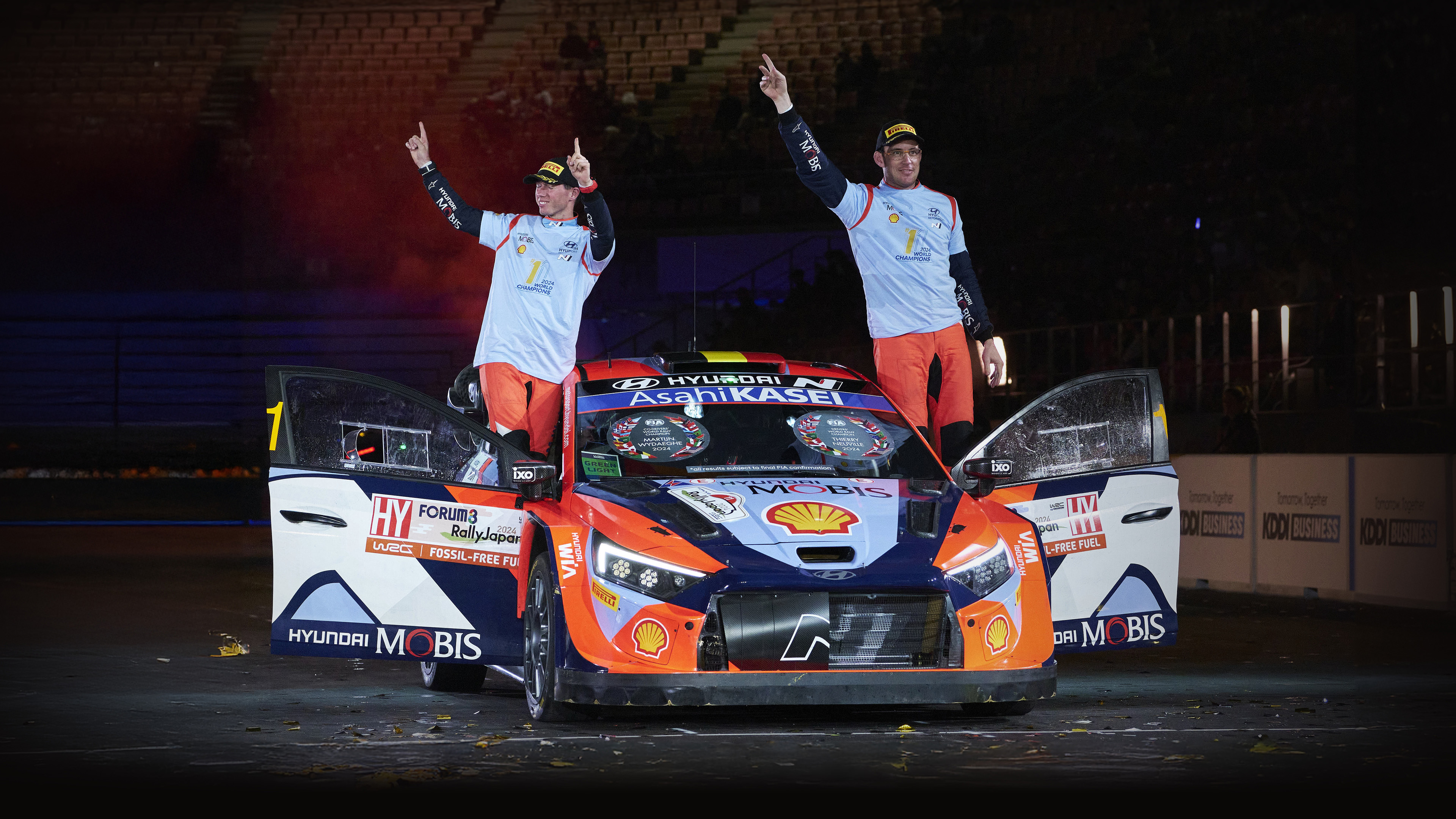 WRC 2024 챔피언 티에리 누빌과 마틴 위데거