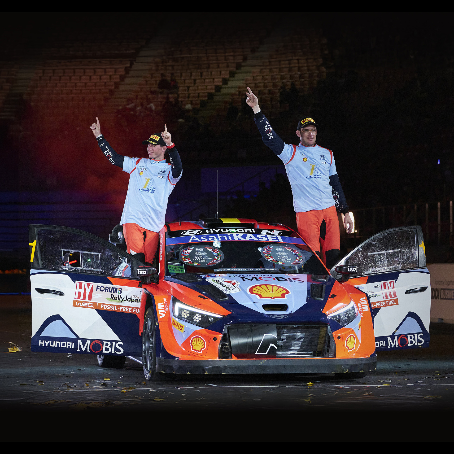 WRC 2024 챔피언 티에리 누빌과 마틴 위데거