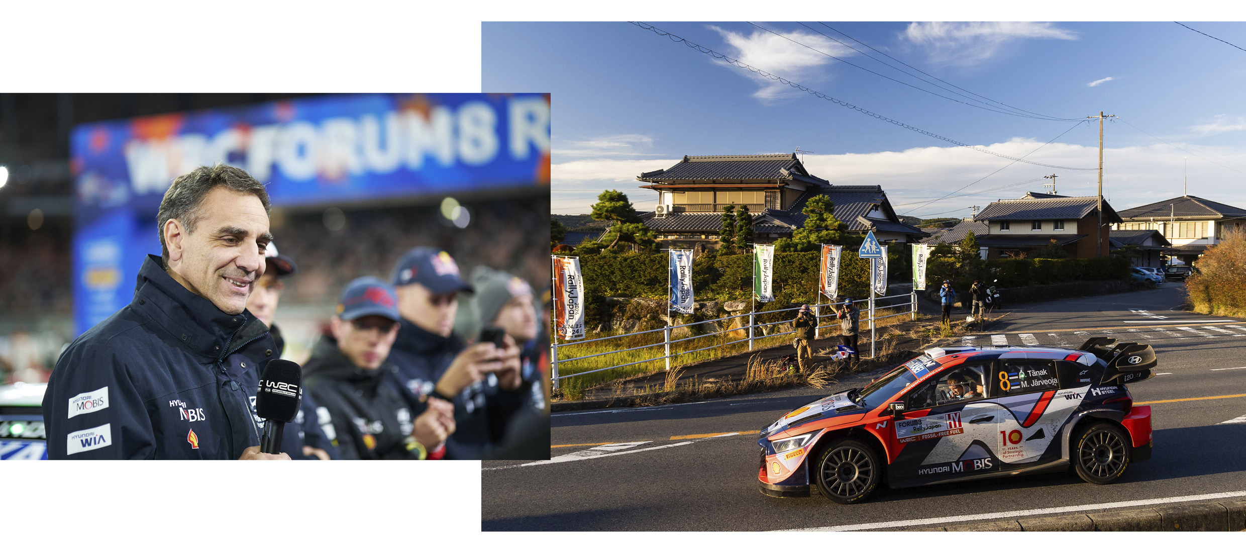 현대팀 WRC 랠리카와 시릴 아비테불 감독