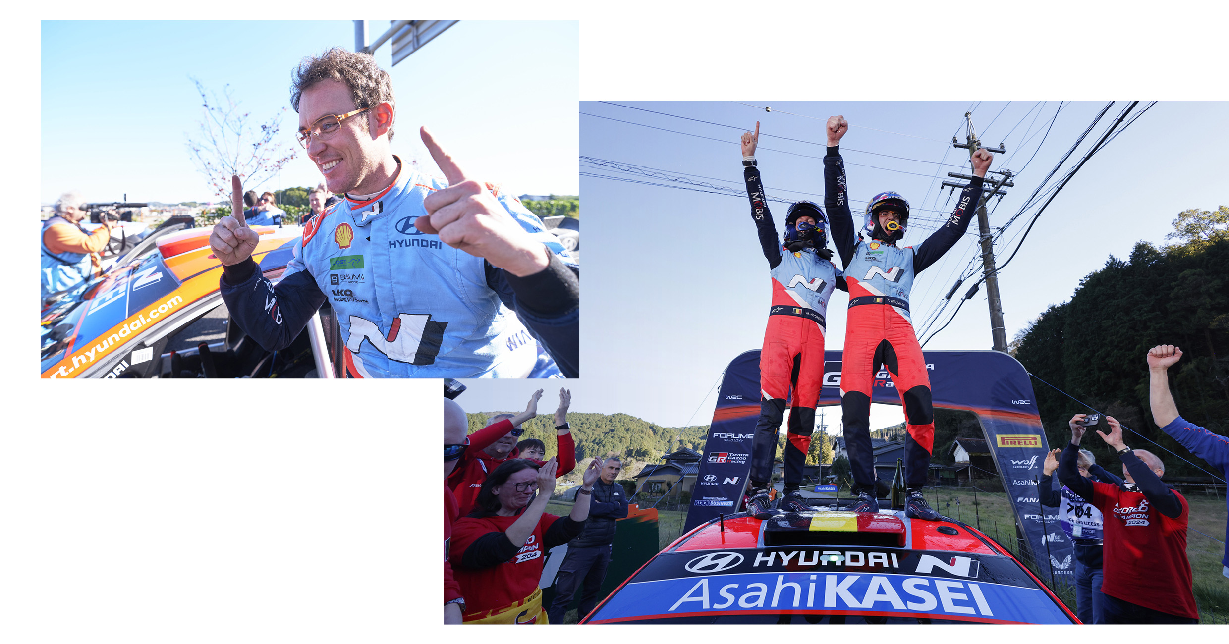 WRC 2024 챔피언 티에리 누빌과 마틴 위데거
