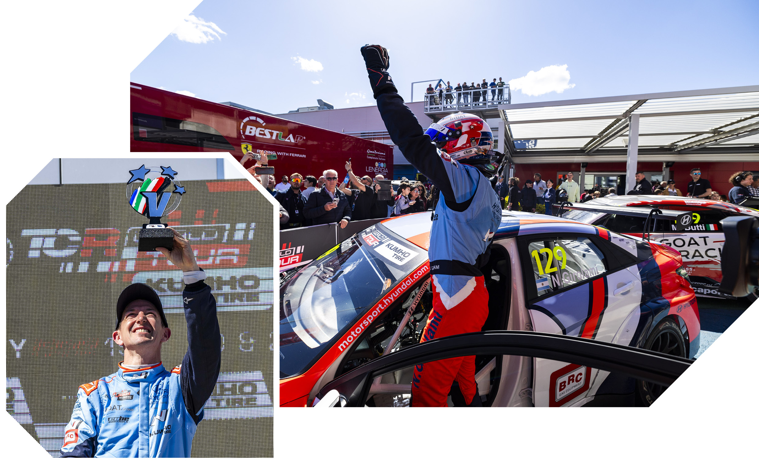 우승컵을 들어올린 지롤라미 선수