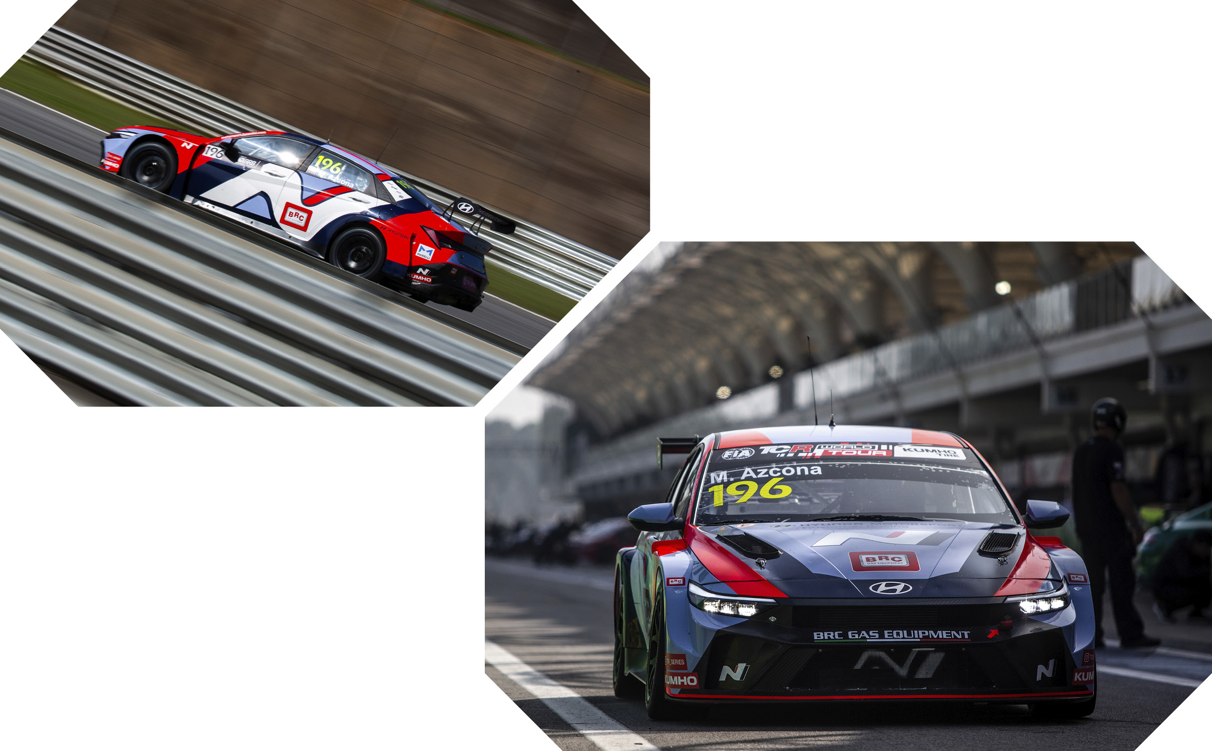 현대팀 TCR 레이스카 주행 모습