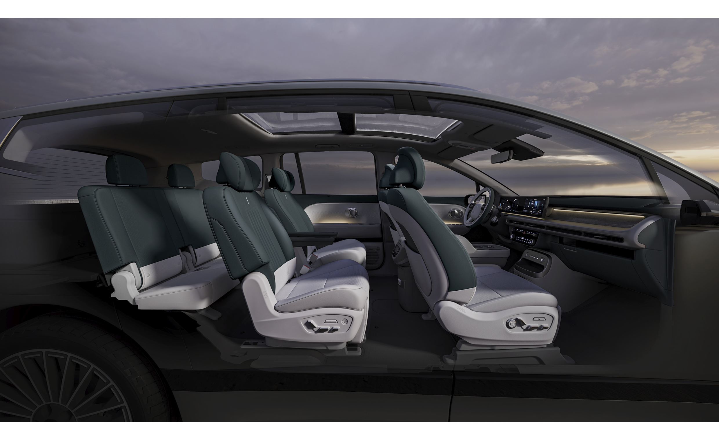 아이오닉 9의 실내 절개차 이미지