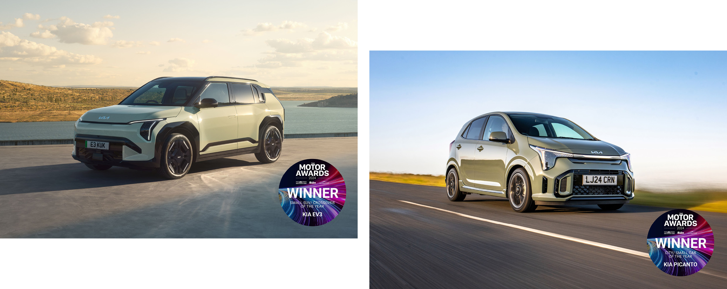 기아 EV3와 모닝의 모습