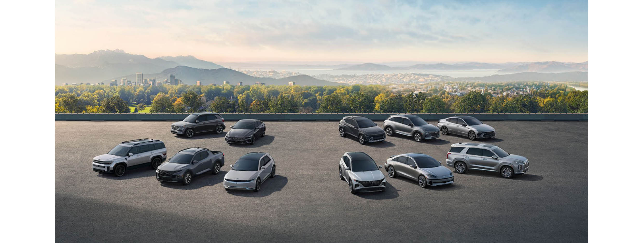 북미에 판매되는 현대차 라인업의 모습