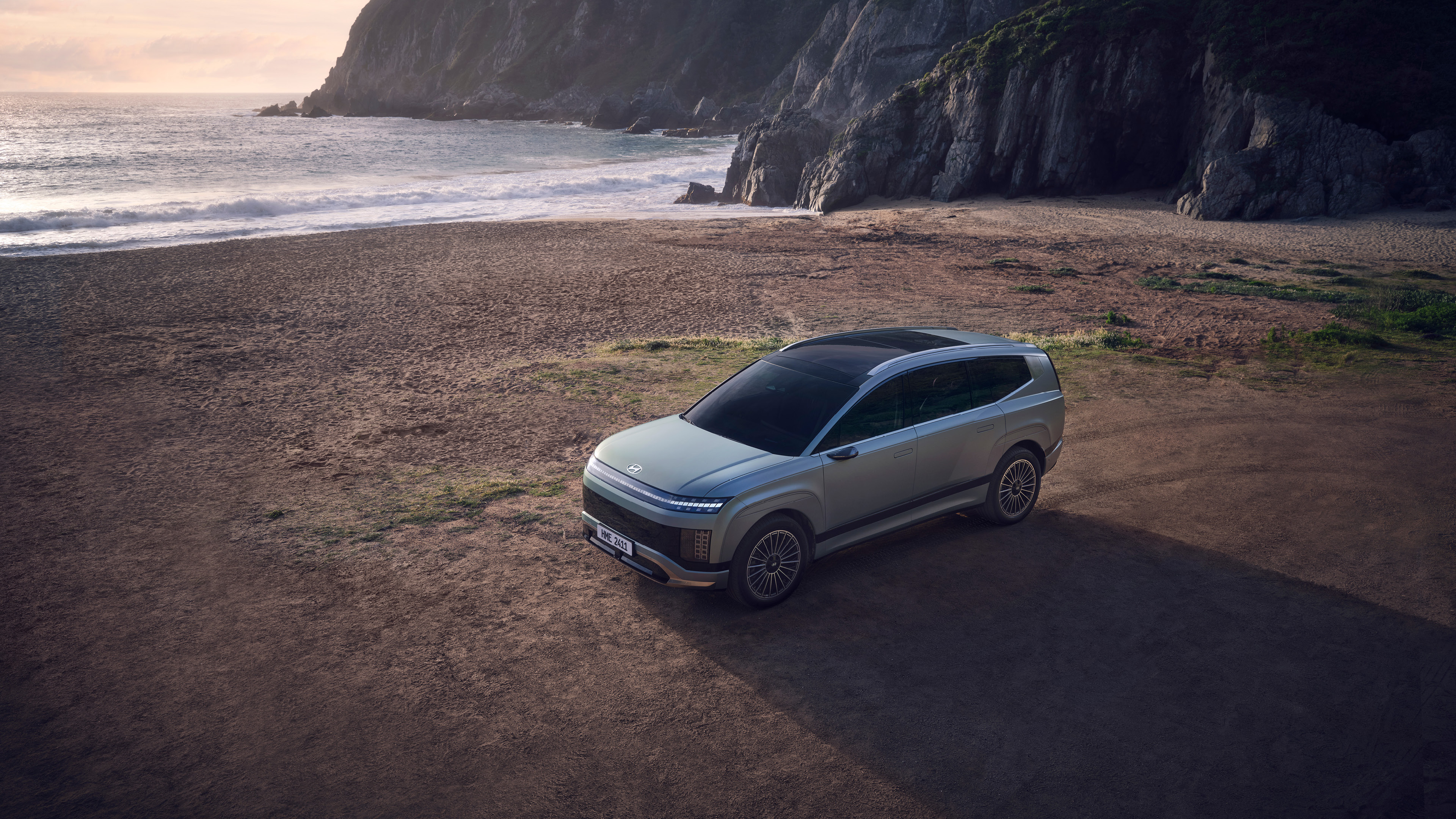 IONIQ 9 Standing by the beach