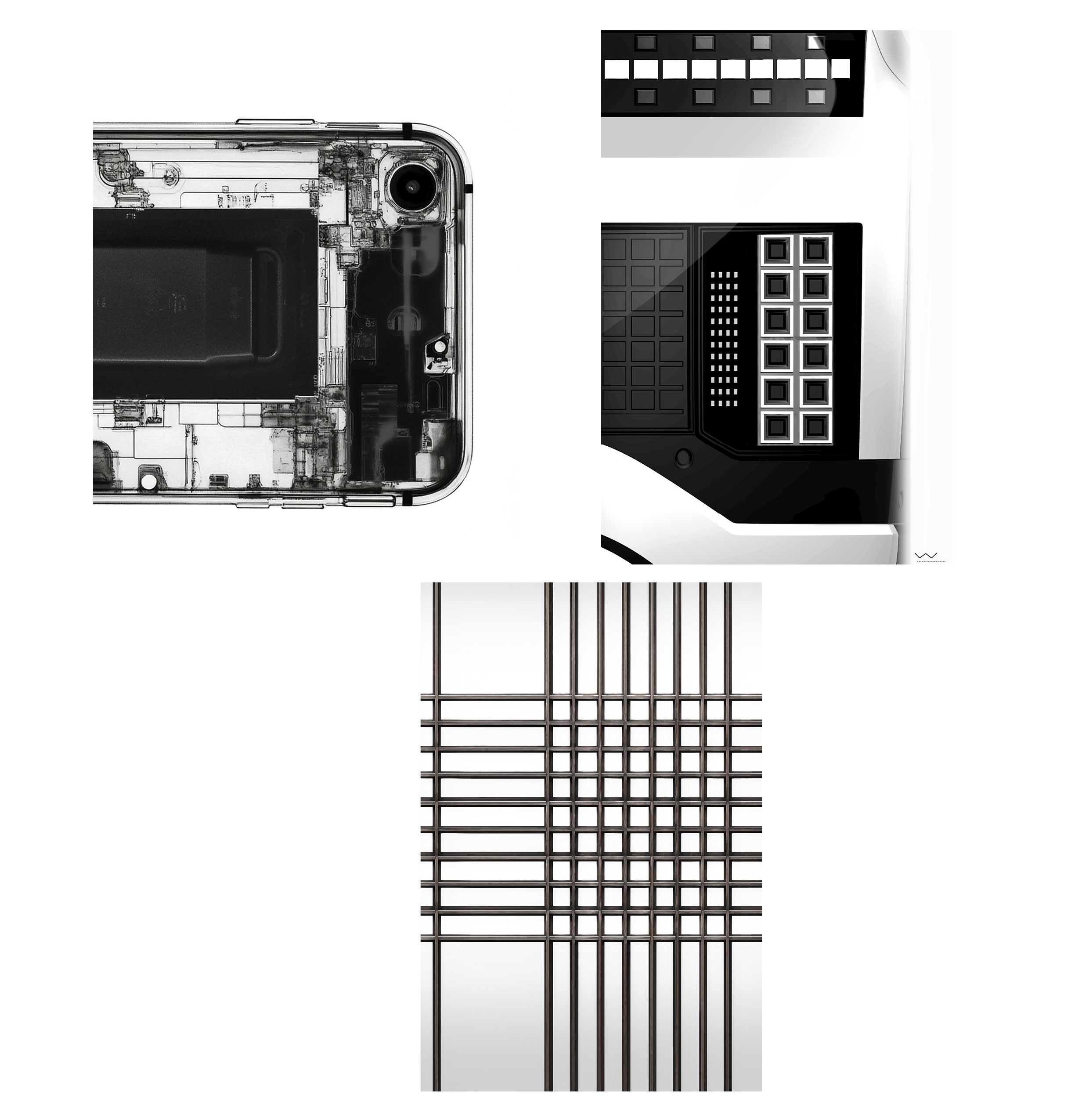 Illustration showing the design features of Ioniq 9
