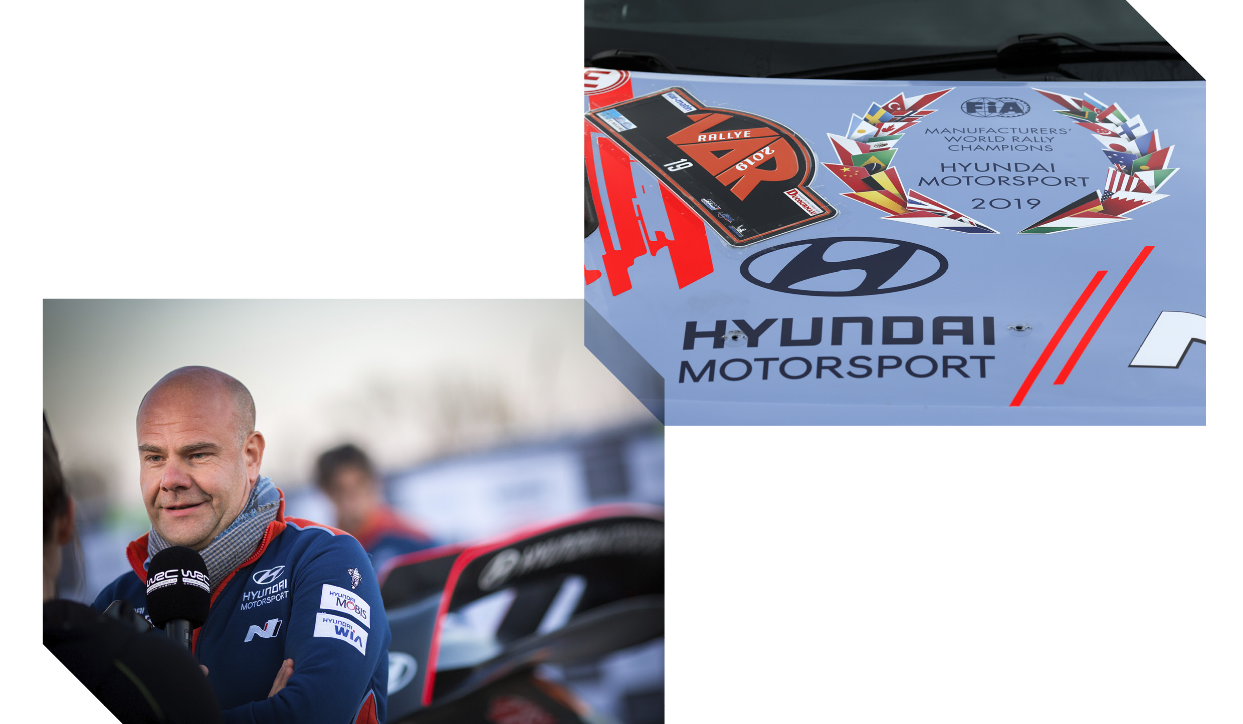 During the 2019 season, Hyundai World Rally Team coach Andea Adamo