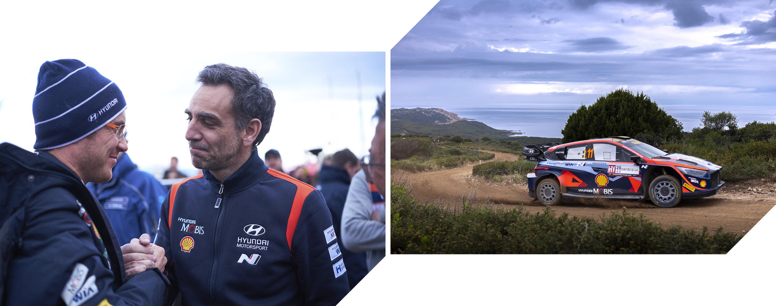 Thierry Neuville and team principal Cyril Abitebul