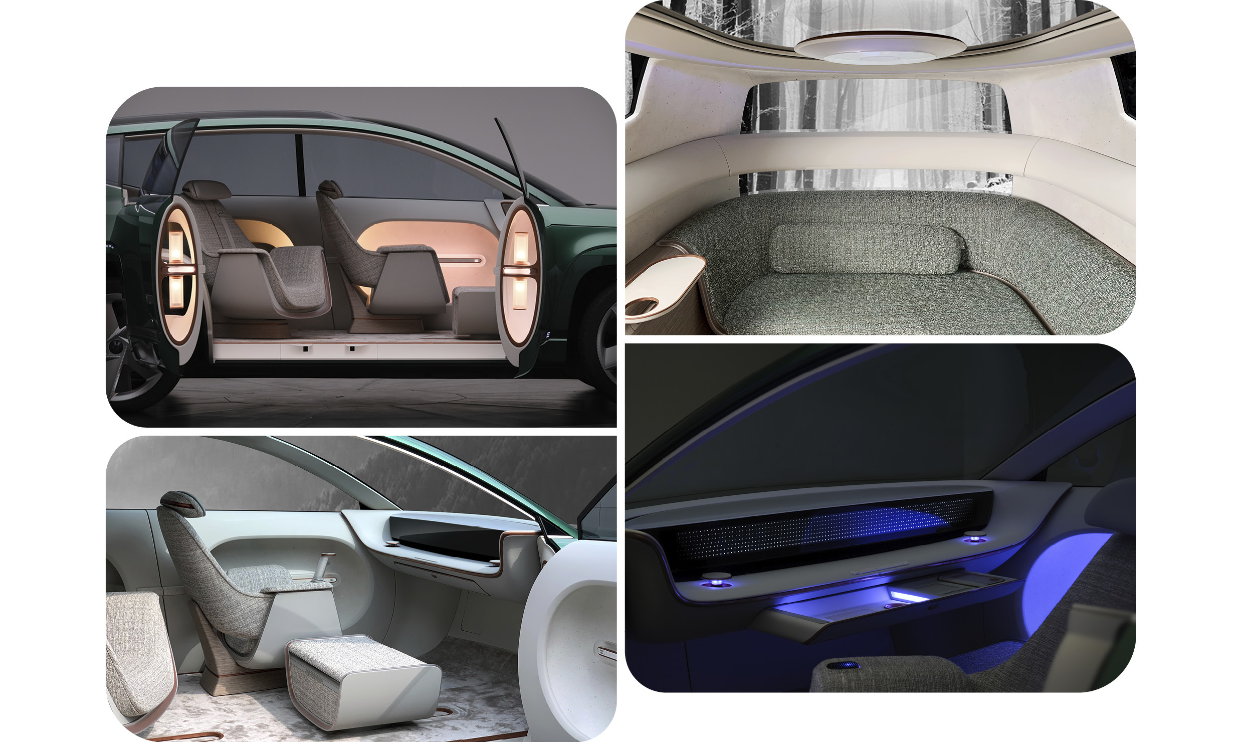 The interior design of the Hyundai concept car SEVEN