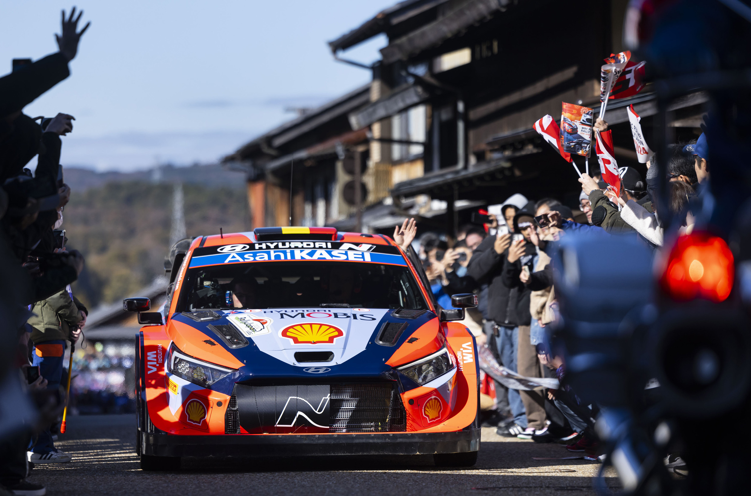 Hyundai team WRC rally car