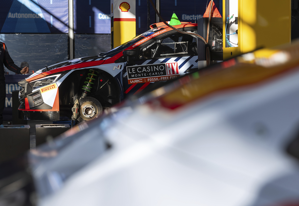 Hyundai team WRC rally car