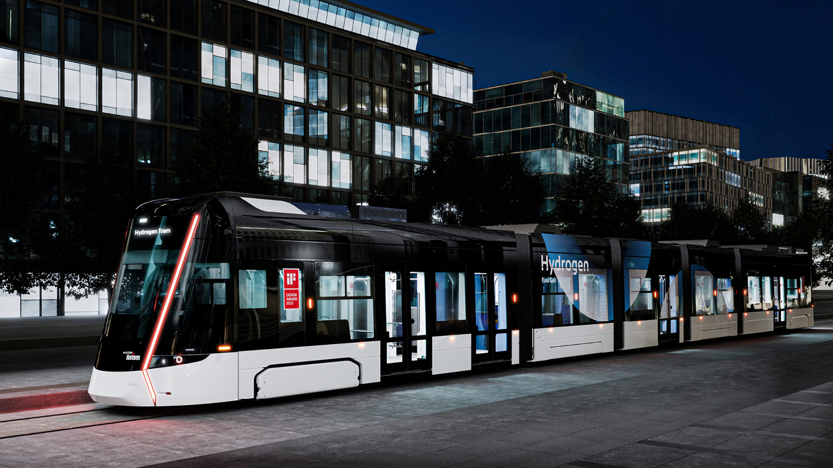 현대로템이 개발 중인 수소전기트램의 모습