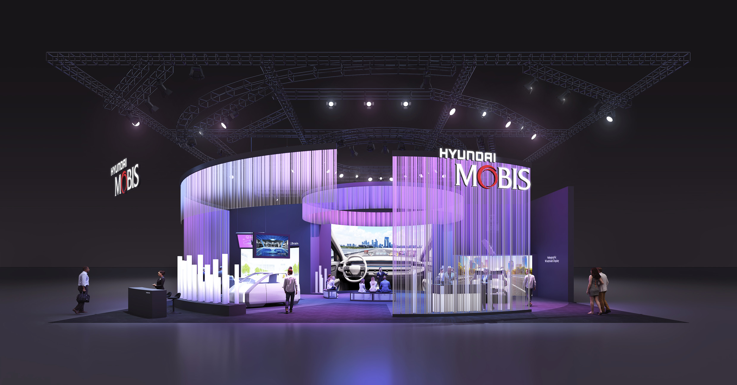 현대모비스의 CES 2025 전시 부스 렌더링