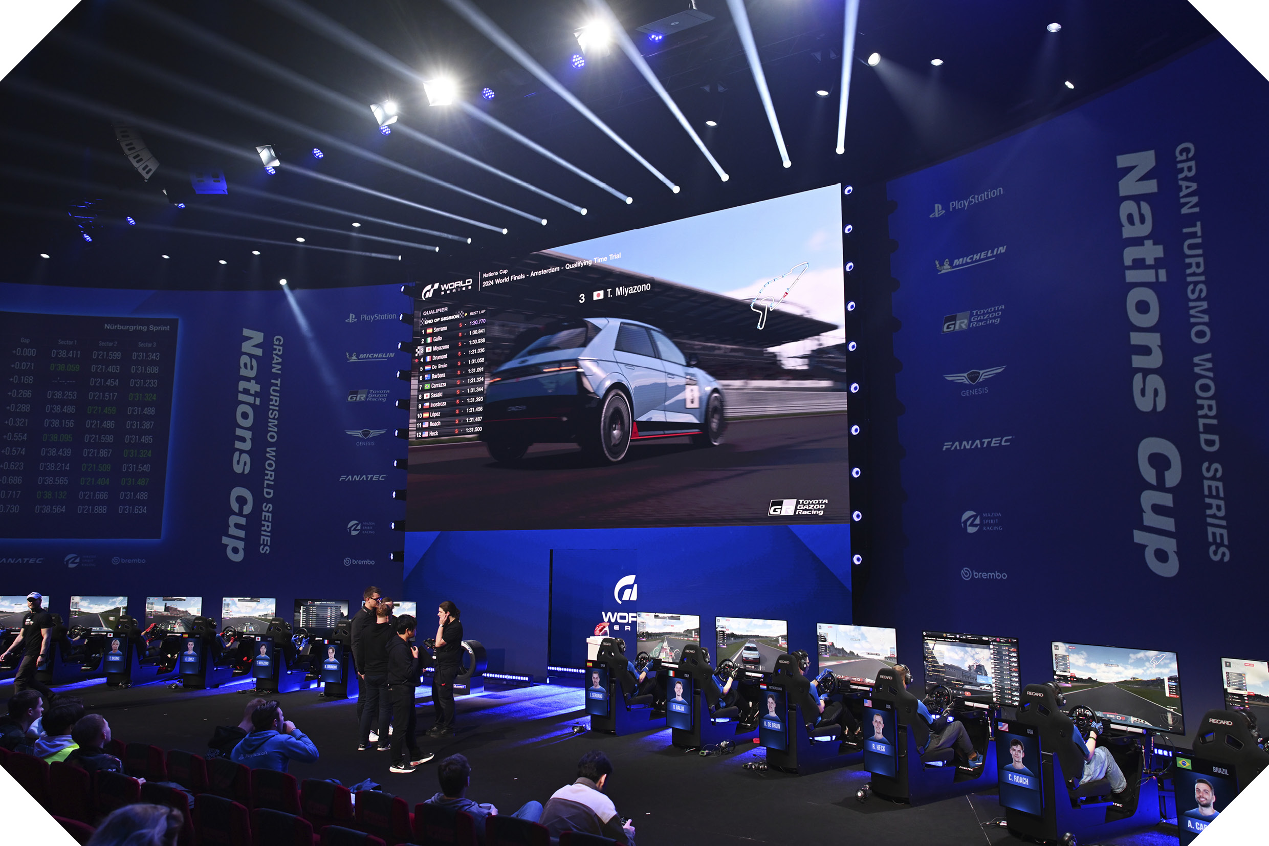 심 레이싱에서 현대차 아이오닉 5 N을 이용해 경쟁하는 모습