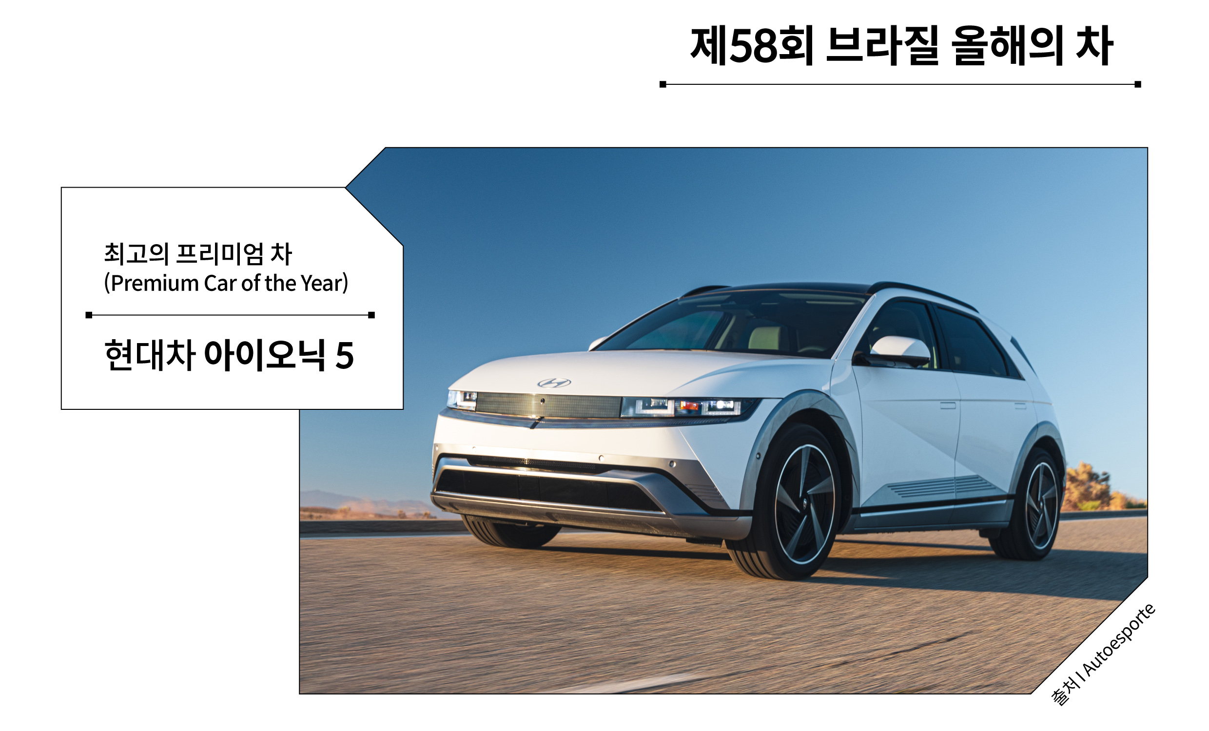 현대차 아이오닉 5 제58회 브라질 올해의 차, 최고의 프리미엄 차 선정