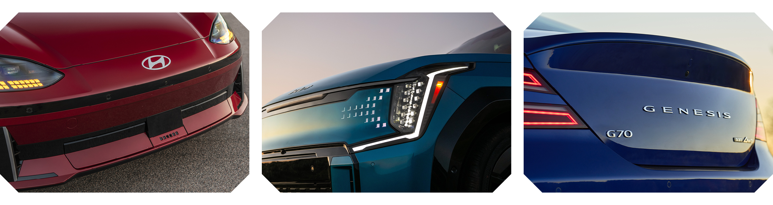 현대차, 기아, 제네시스 주요 차종 전/후면 모습