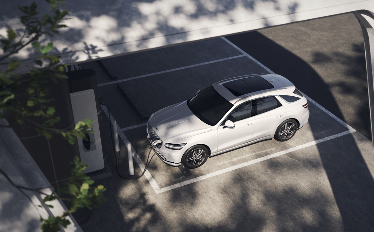 GV70 전동화 부분변경 모델의 충전 모습