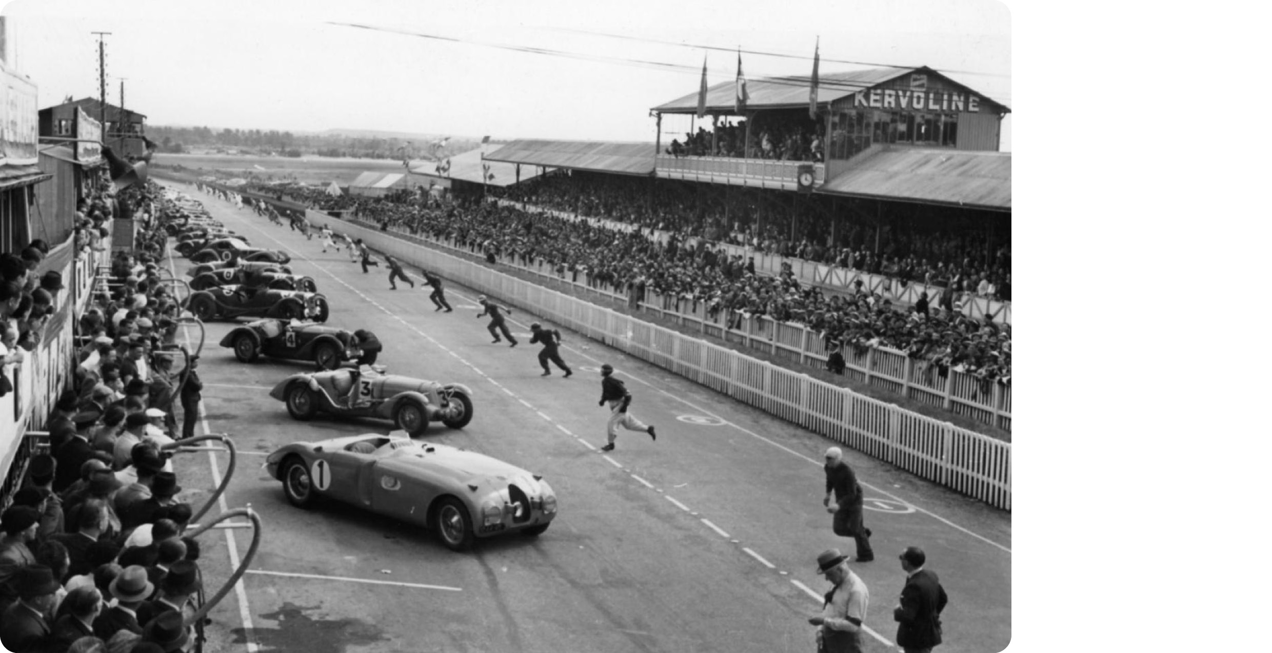 대회 초기 르망 24시간의 출발 모습