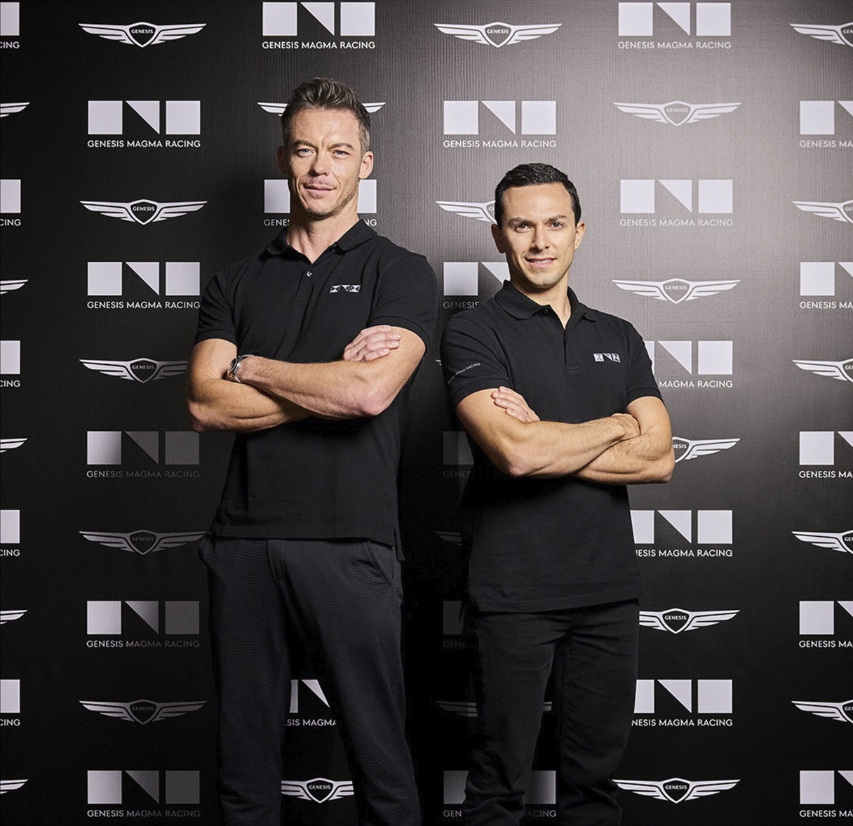 제네시스 마그마 레이싱의 공식 드라이버로 선정된 선수들의 모습