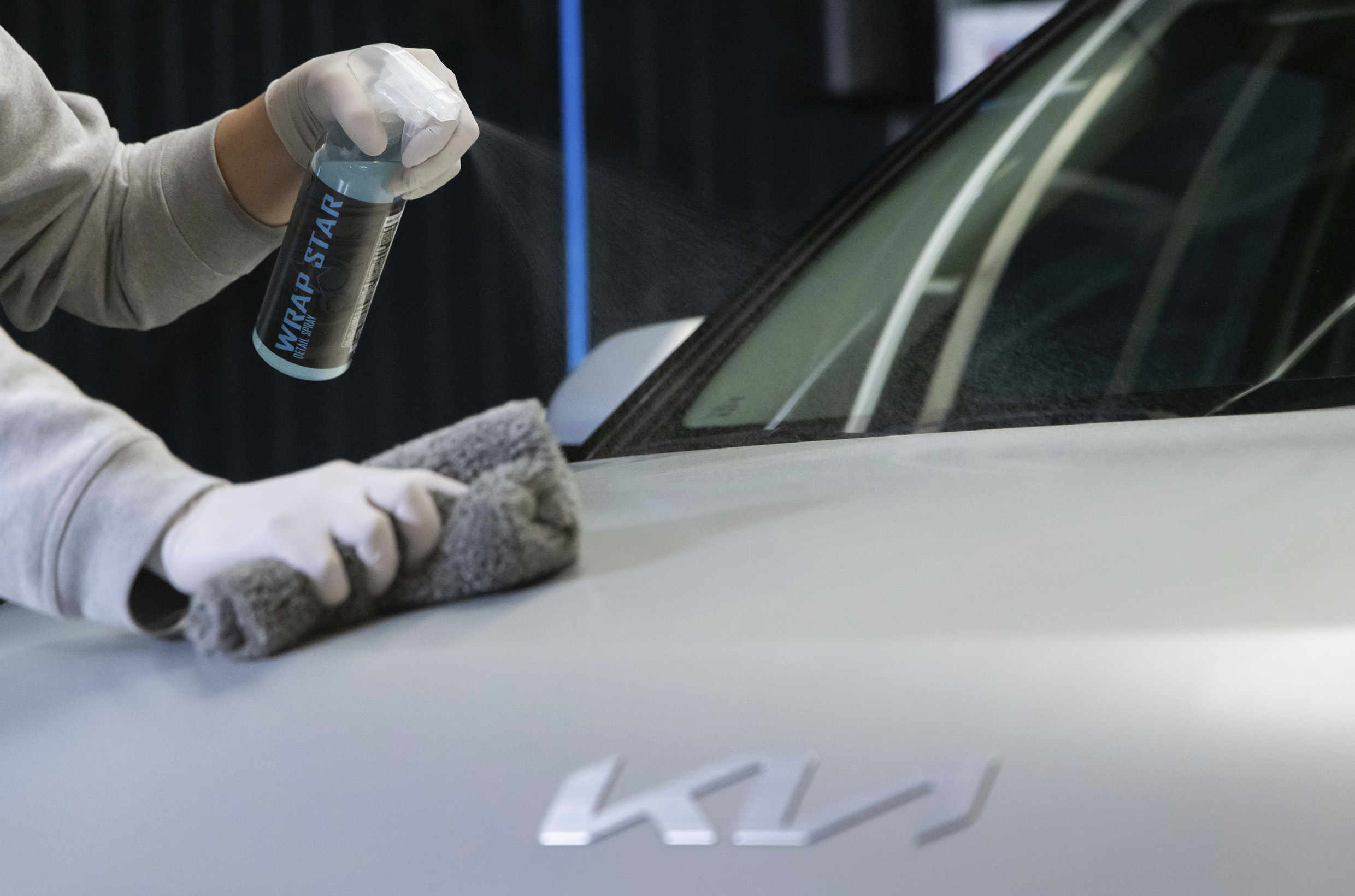 coat the exterior of a car