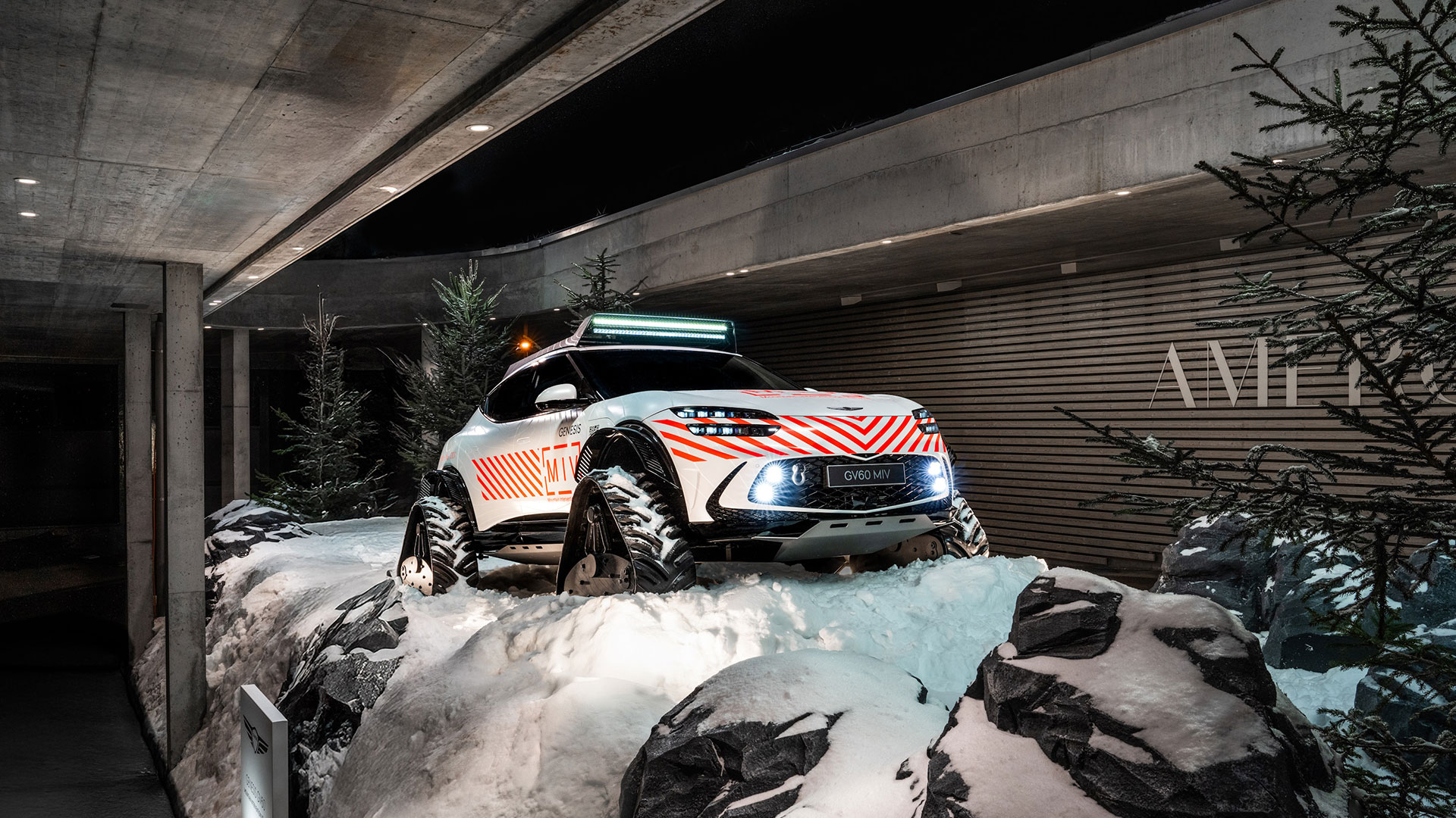 다보스포럼 현장에 전시된 ‘GV60 다목적 험로주행 콘셉트’