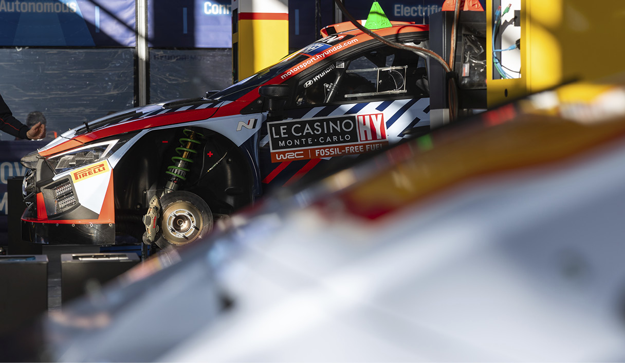 현대 i20 N 랠리1 경주차의 모습