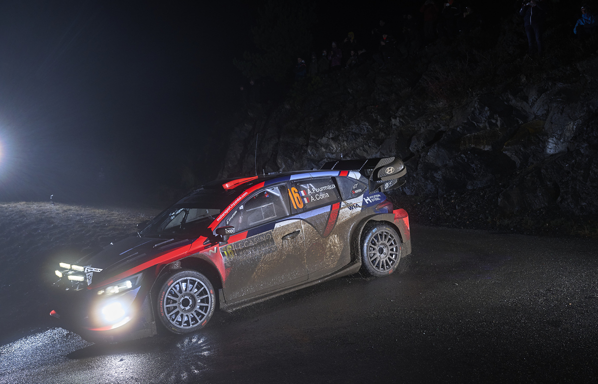 현대 i20 N 랠리1 경주차의 주행 모습