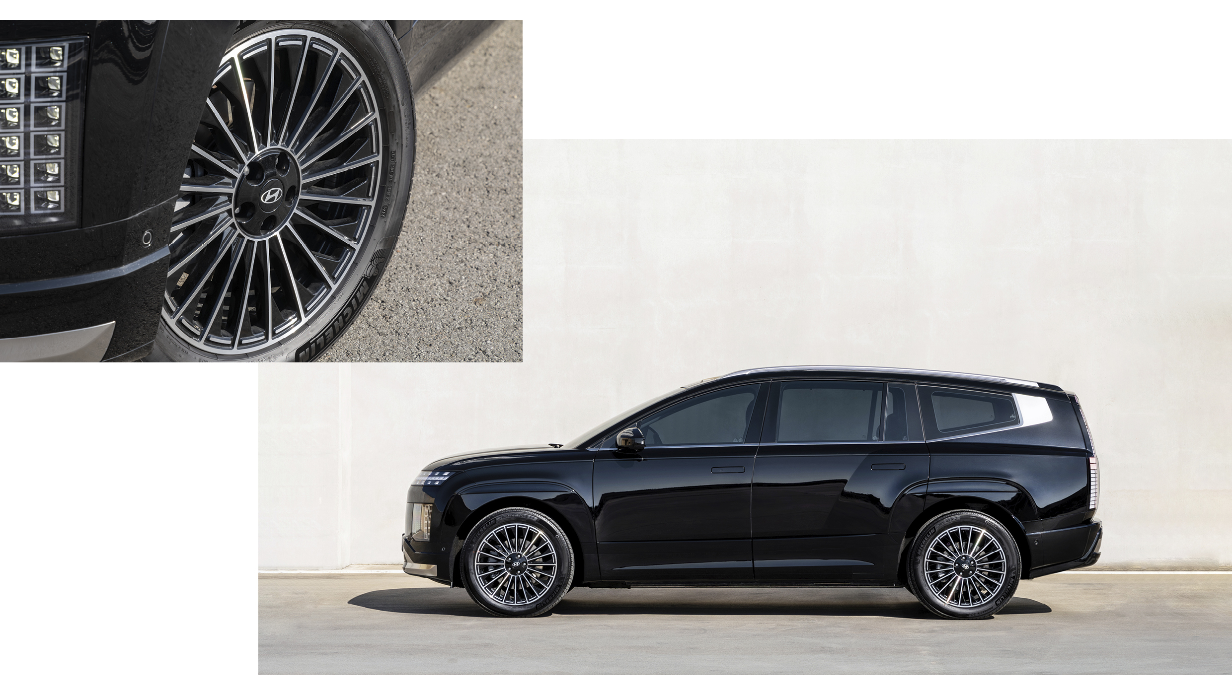 아이오닉 9 옆모습과 휠