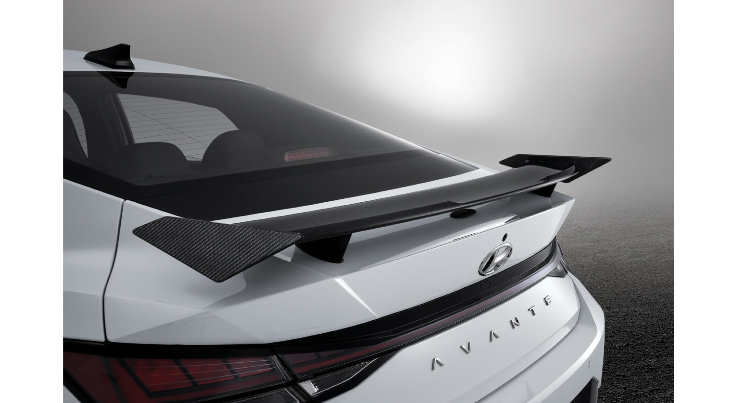 Hyundai Elantra N with carbon fiber spoilers