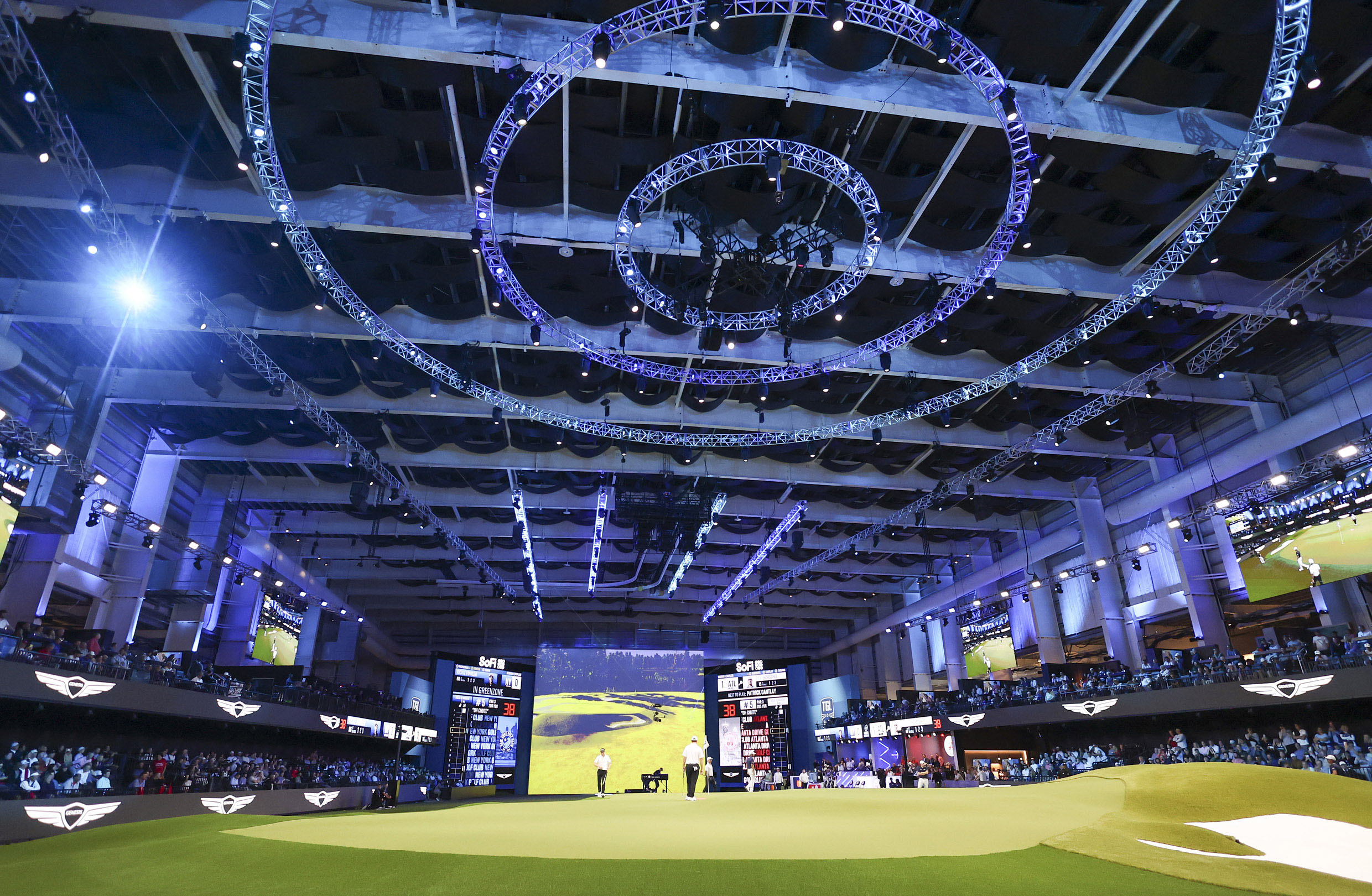 indoor stadium where golf games are held