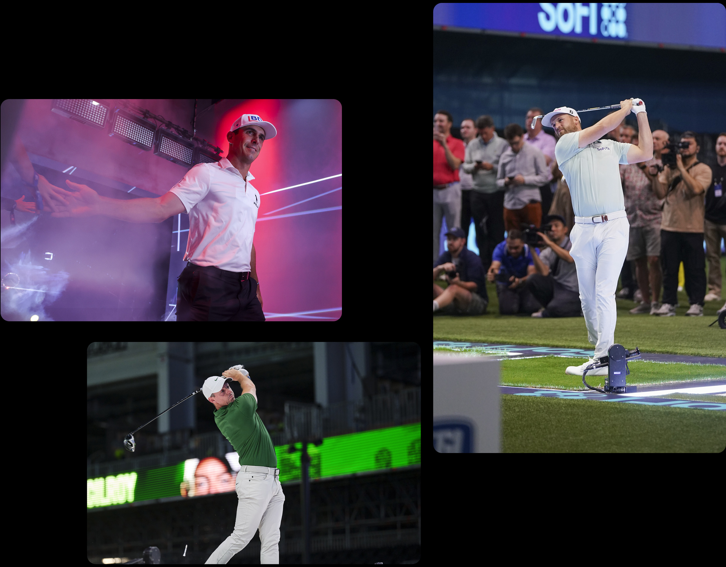 TGL에 출전하는 골프 선수들의 모습