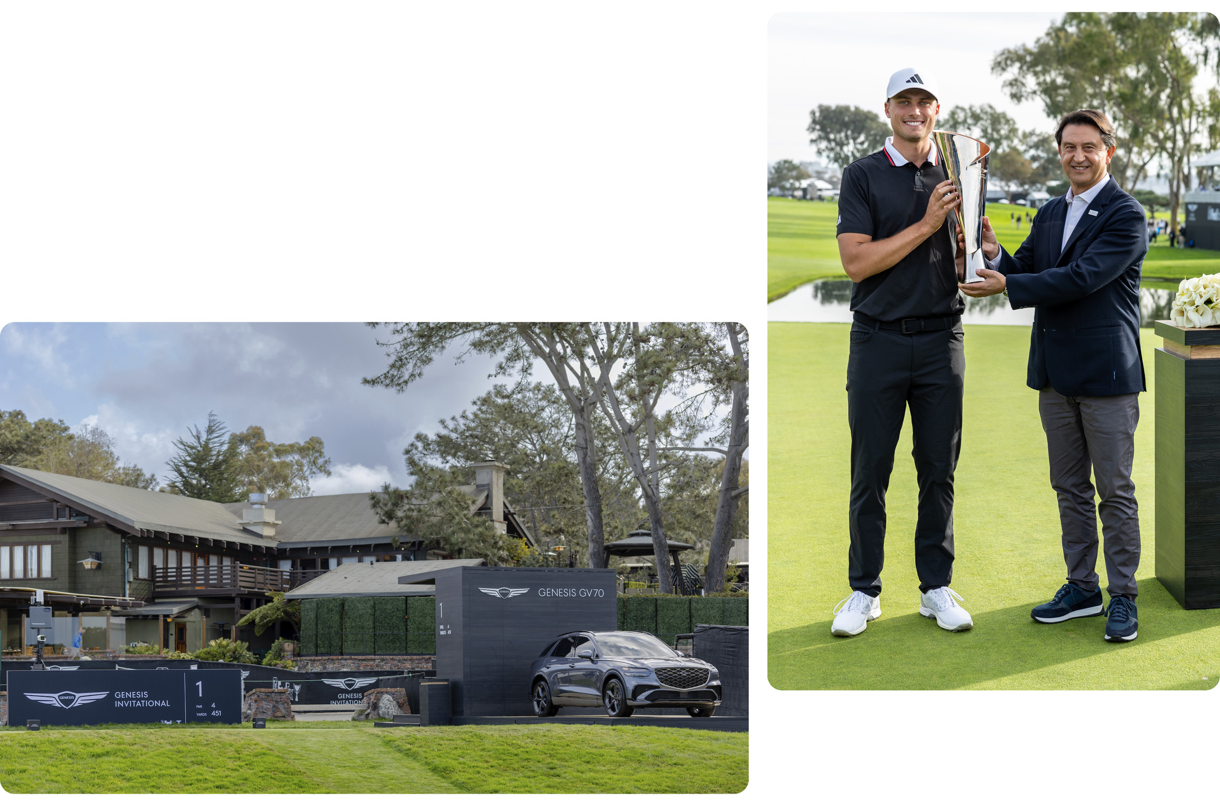 제네시스가 후원하는 골프 대회의 모습