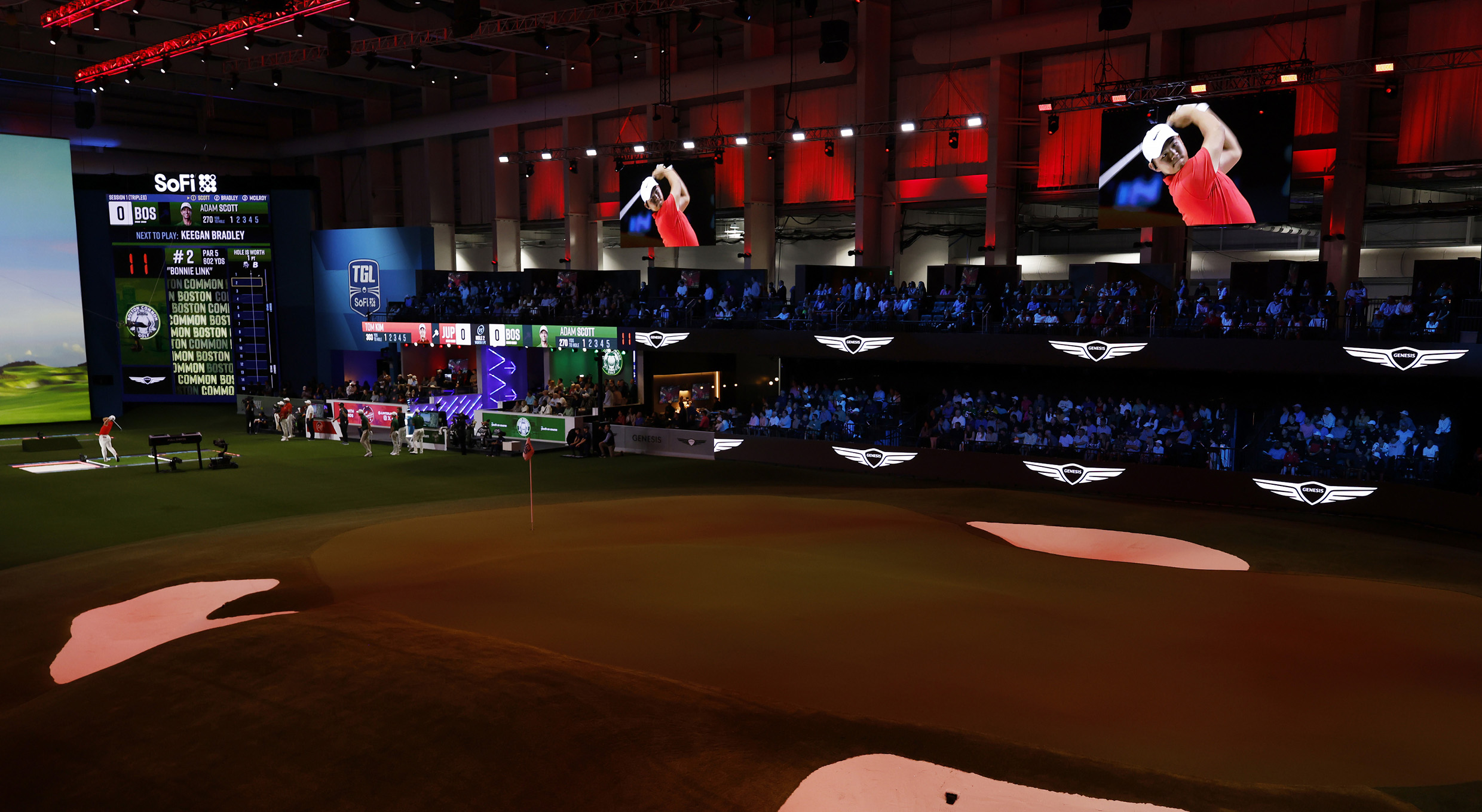 indoor stadium where golf games are held