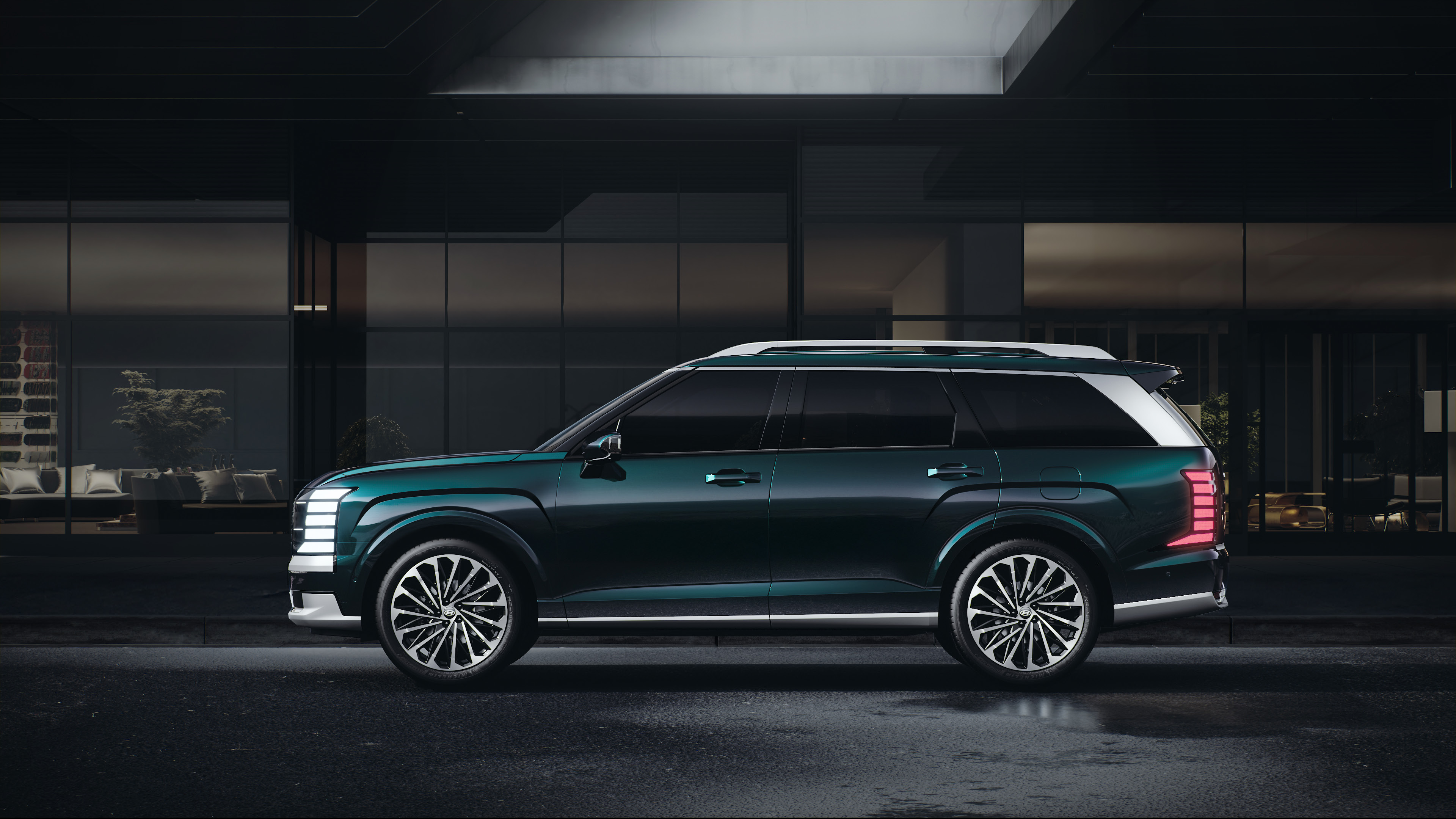 현대 팰리세이드 측면 모습