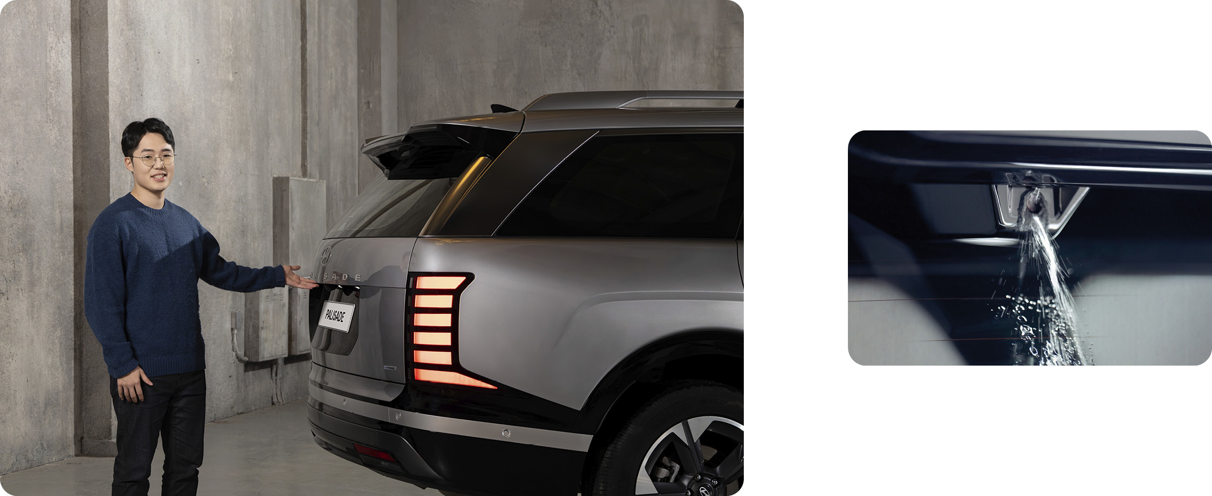 팰리세이드의 기능에 대해 설명하는 연구원