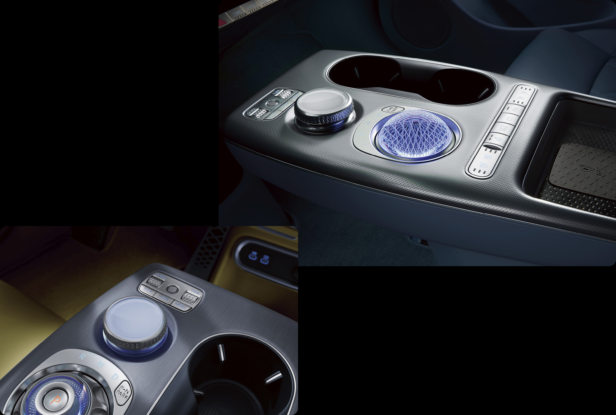 제네시스 GV60 콘솔과 크리스탈 스피어