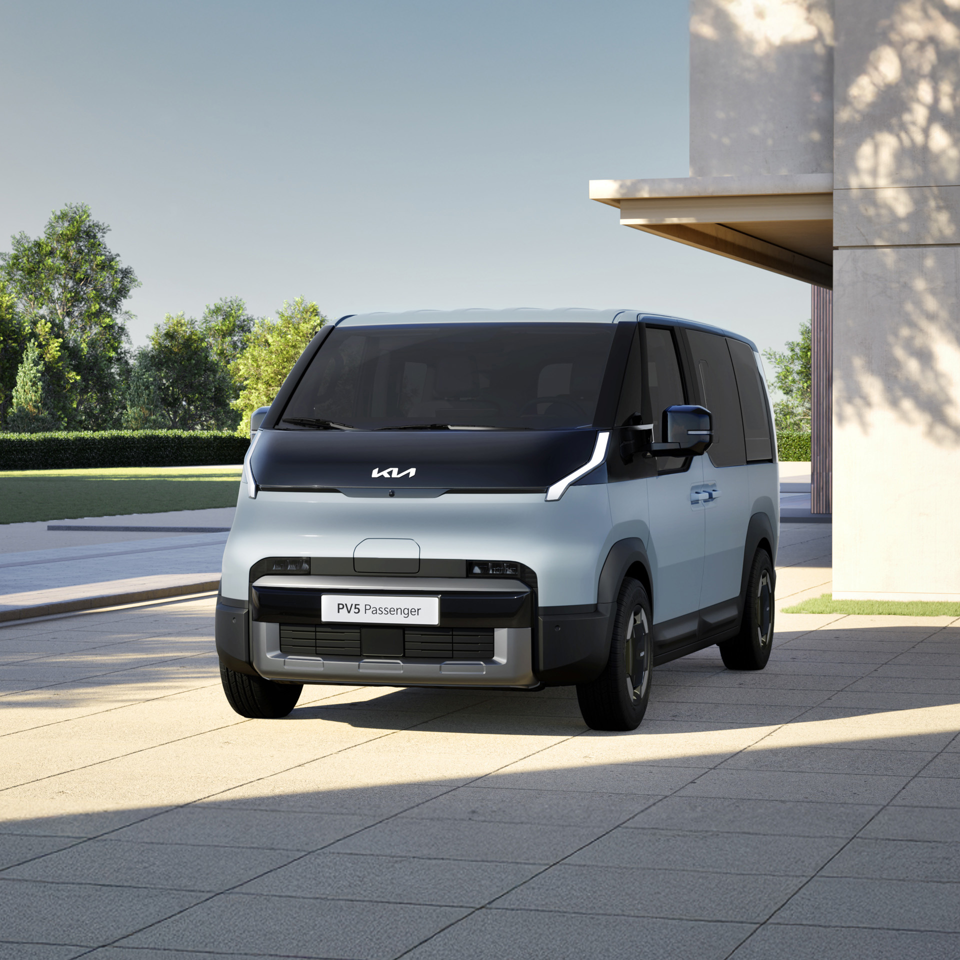 기아 PV5의 전면부를 보여주는 사진